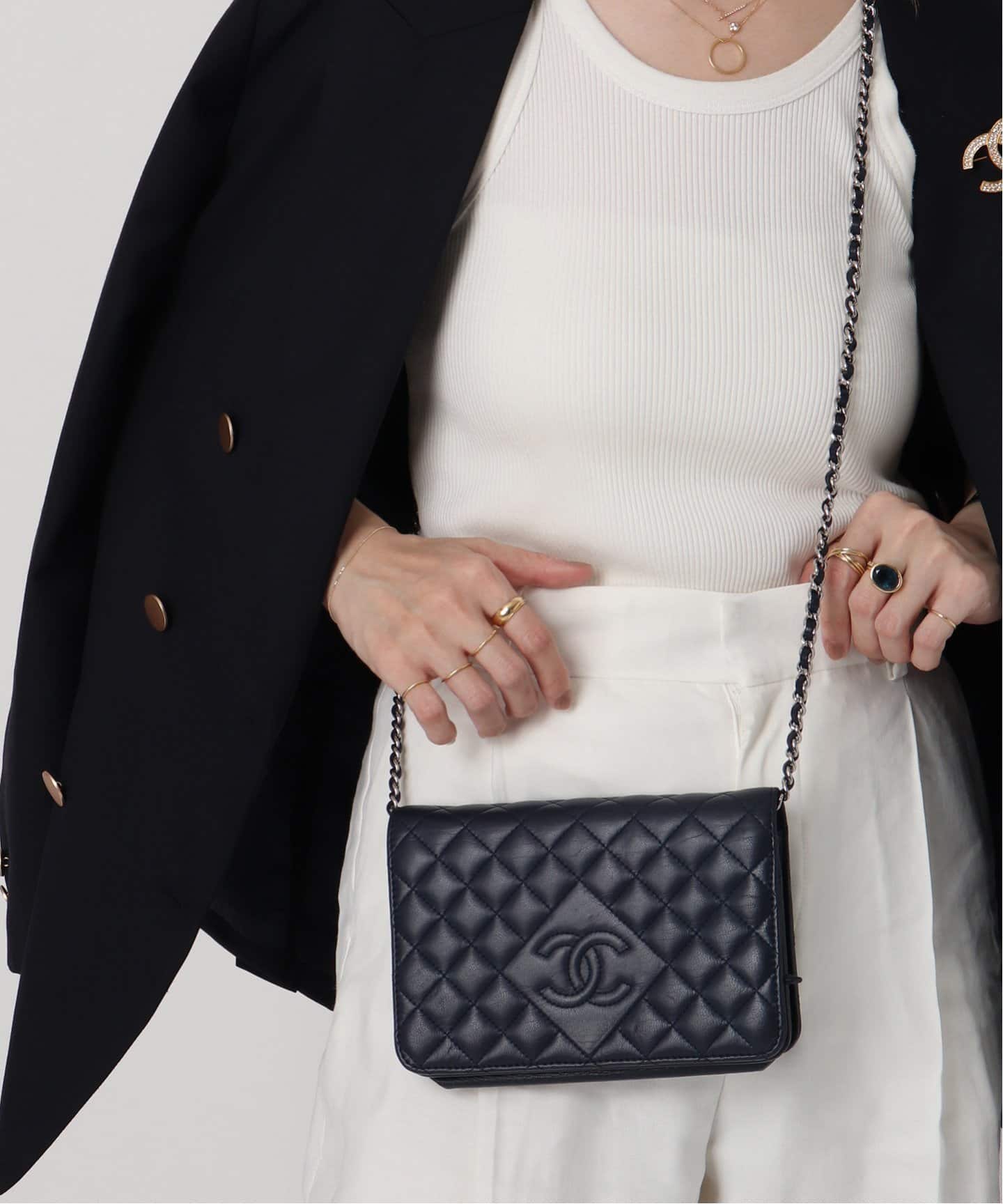 ヴィンテージ☆シャネル☆19チェーンカードウォレット VINTAGE CHANEL/シャネル】チェーンウォレット 19(ショルダー
