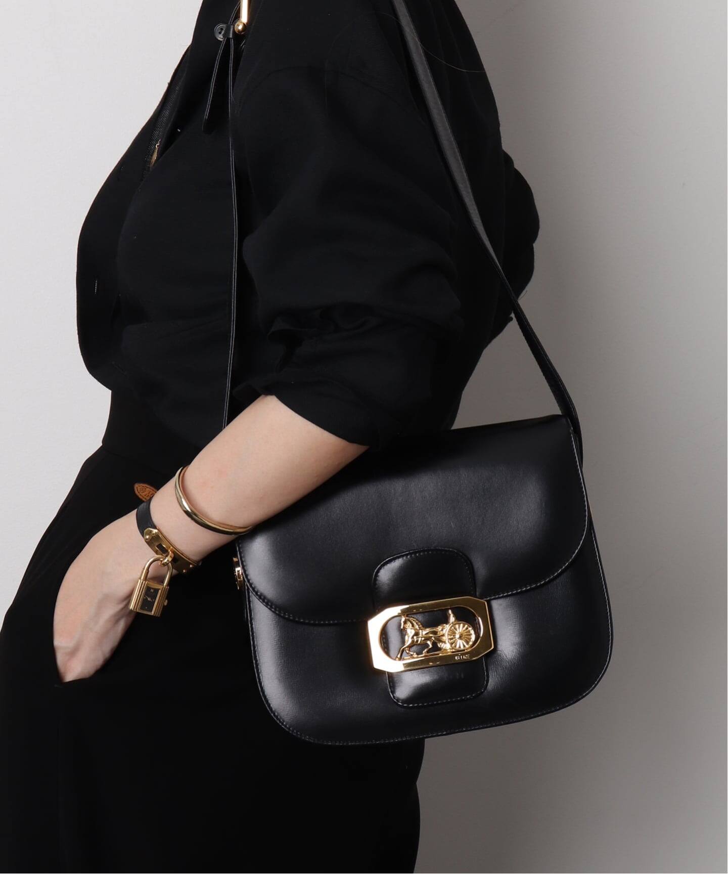 VINTAGE CELINE/セリーヌ】ショルダーバッグ horse carriage 