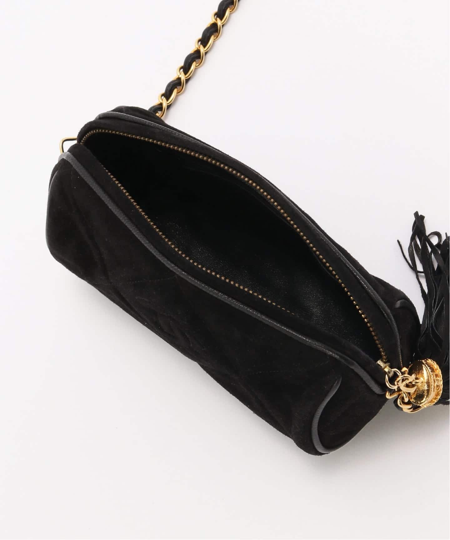VINTAGE CHANEL/シャネル】 Matelasse タッセルショルダーバッグ suede