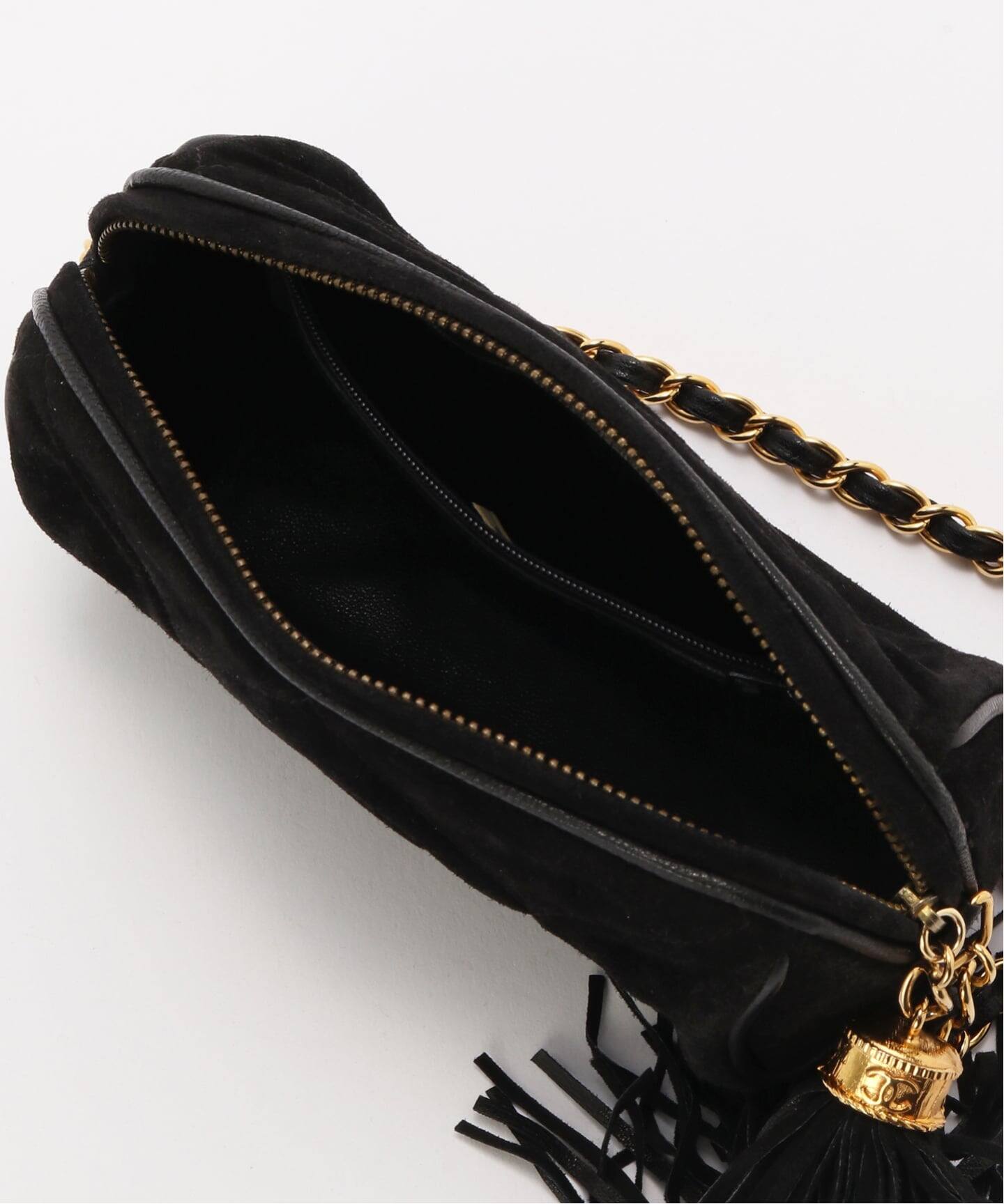 VINTAGE CHANEL/シャネル】 Matelasse タッセルショルダーバッグ suede