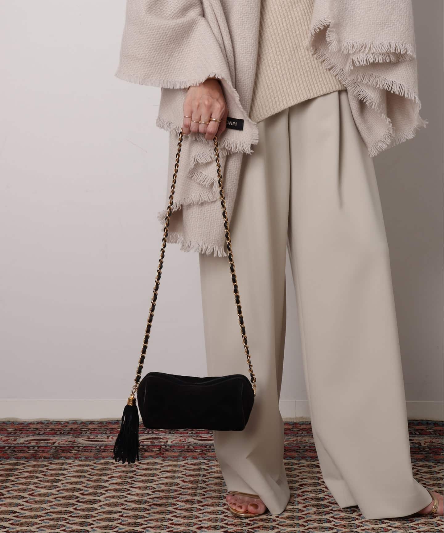 VINTAGE CHANEL/シャネル】 Matelasse タッセルショルダーバッグ suede