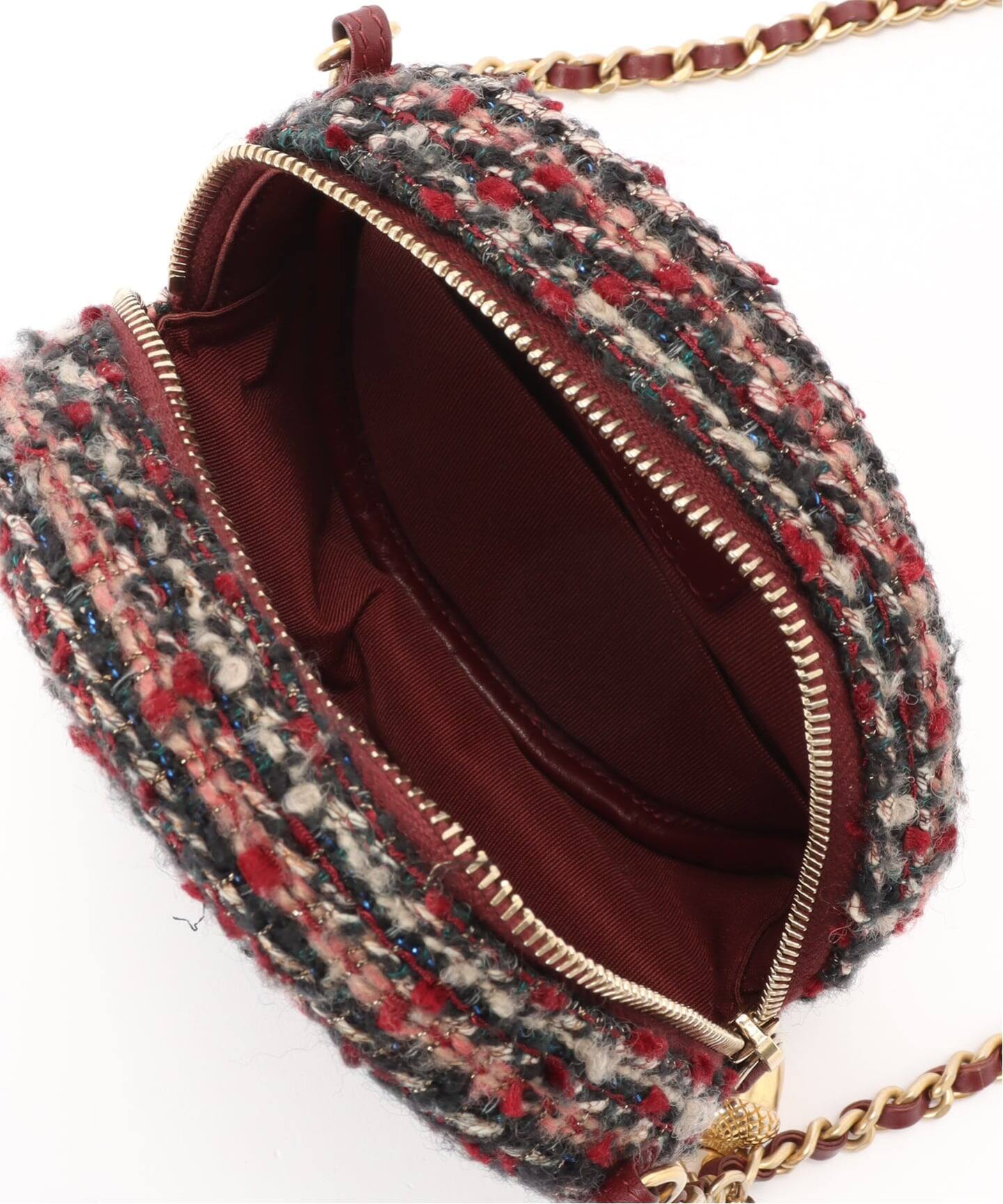 CHANEL/シャネル】ラウンド ミニショルダーバッグ tweed（ショルダー
