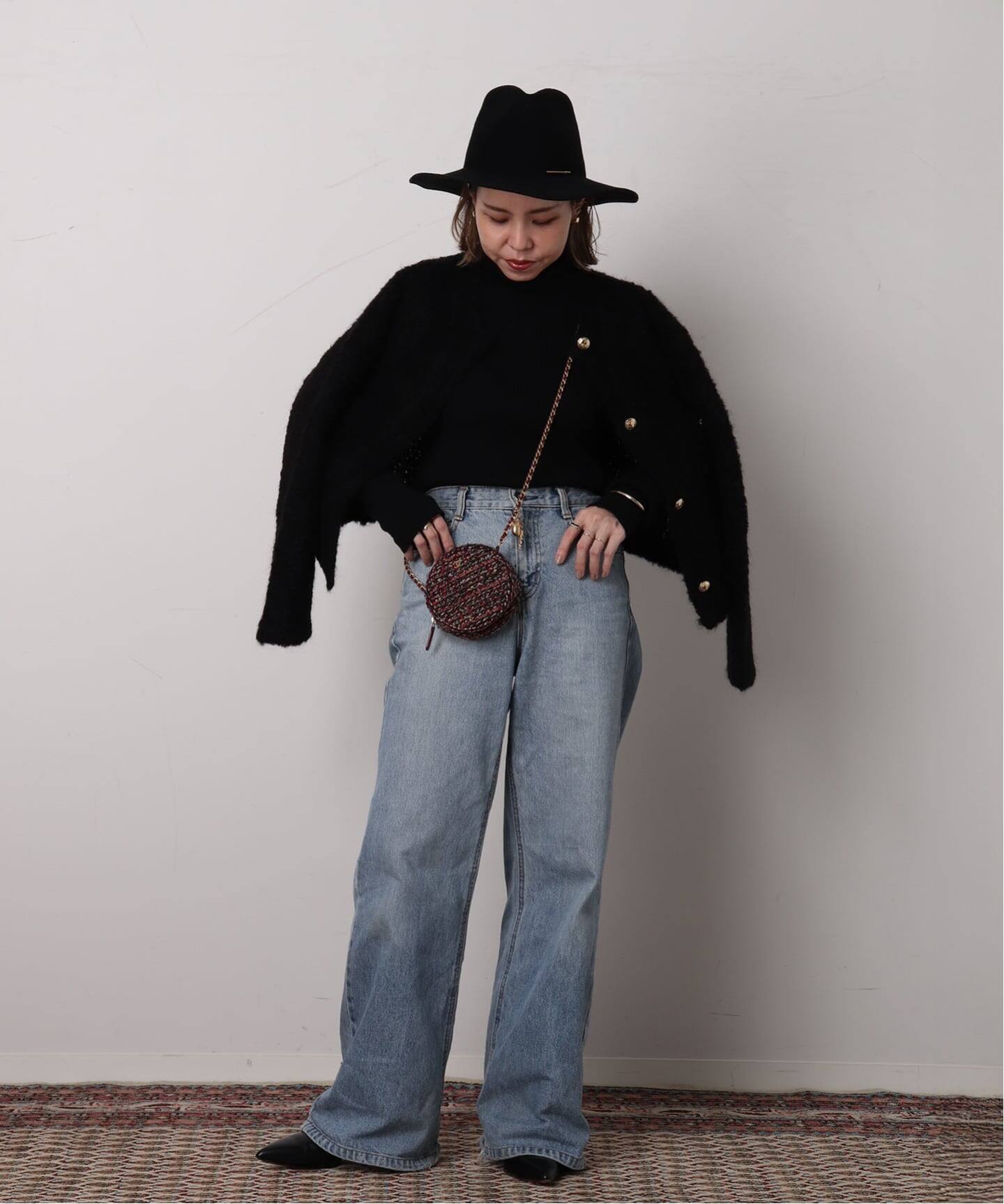CHANEL/シャネル】ラウンド ミニショルダーバッグ tweed（ショルダー