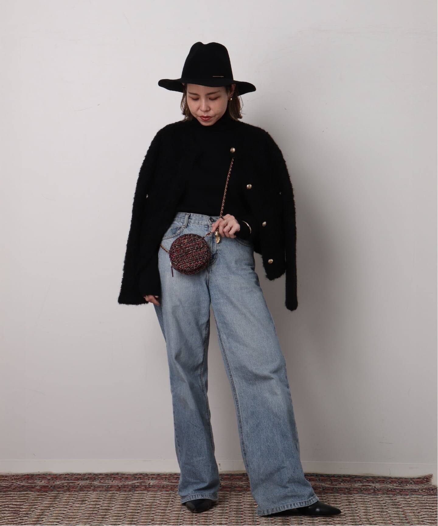 CHANEL/シャネル】ラウンド ミニショルダーバッグ tweed（ショルダー