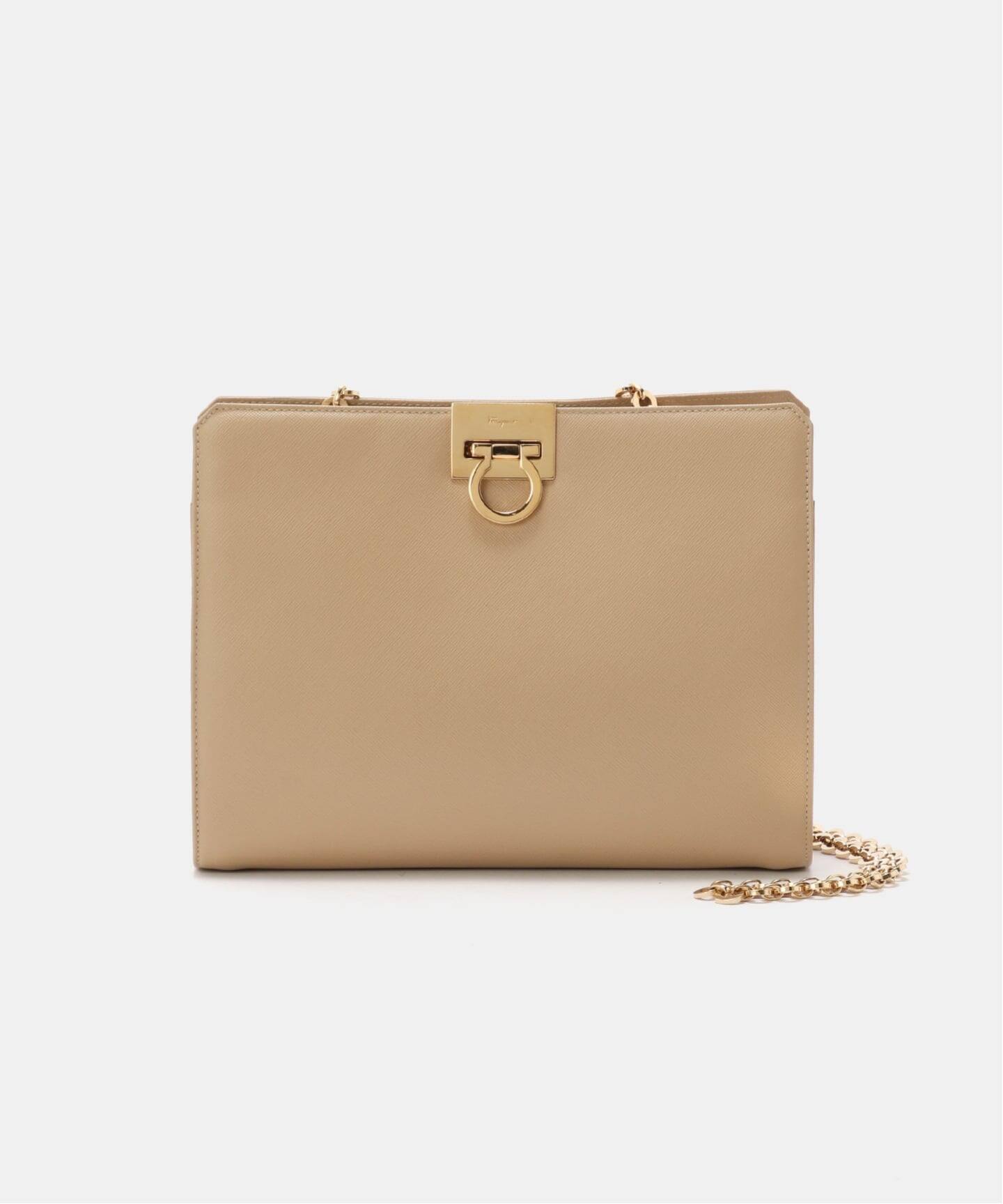 VINTAGE FERRAGAMO/フェラガモ】Gancini 2wayバッグ（ショルダーバッグ