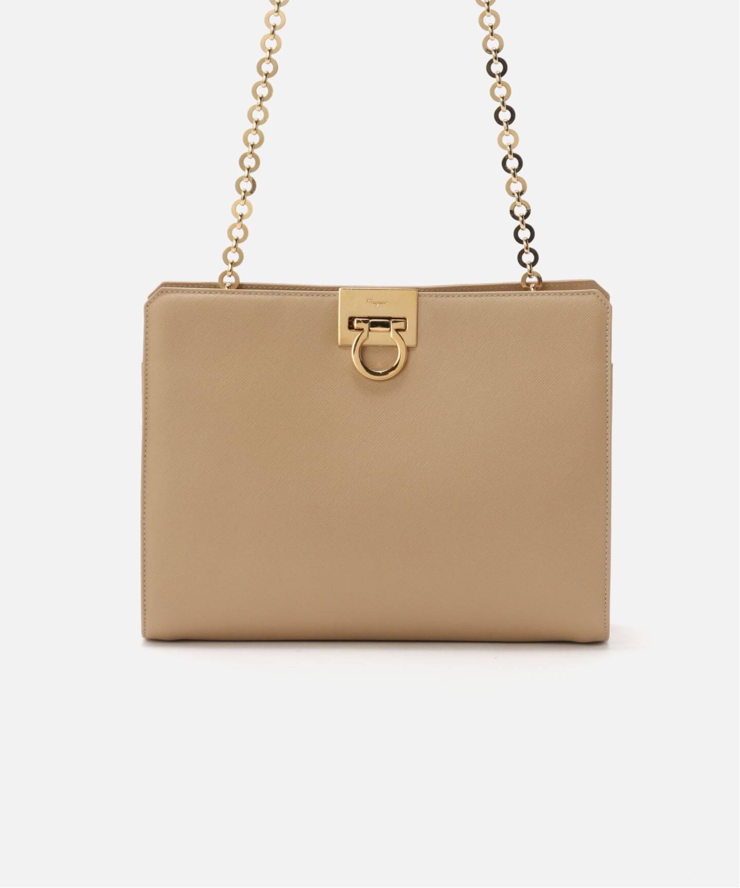 VINTAGE FERRAGAMO/フェラガモ】Gancini 2wayバッグ（ショルダーバッグ