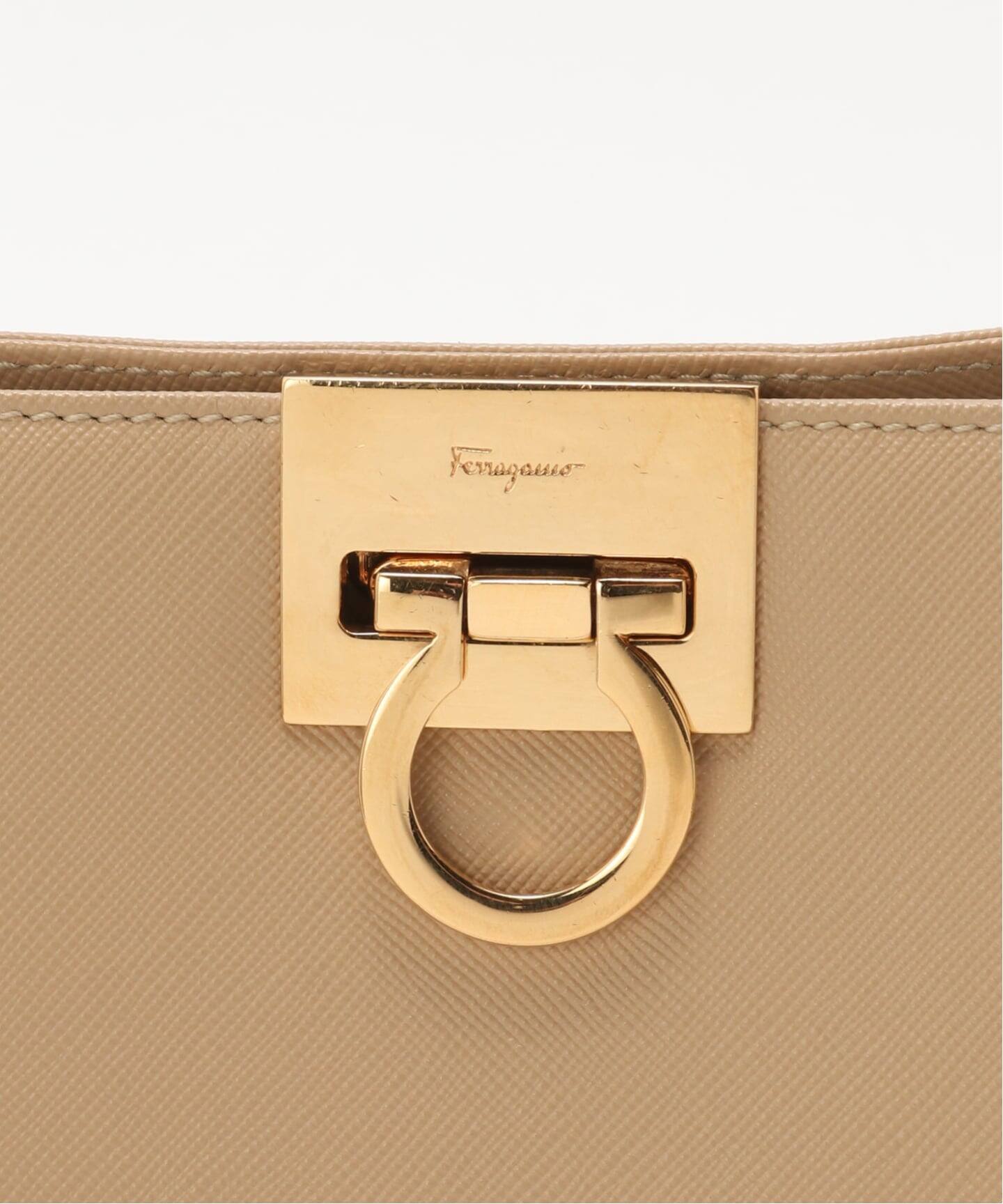 VINTAGE FERRAGAMO/フェラガモ】Gancini 2wayバッグ（ショルダーバッグ