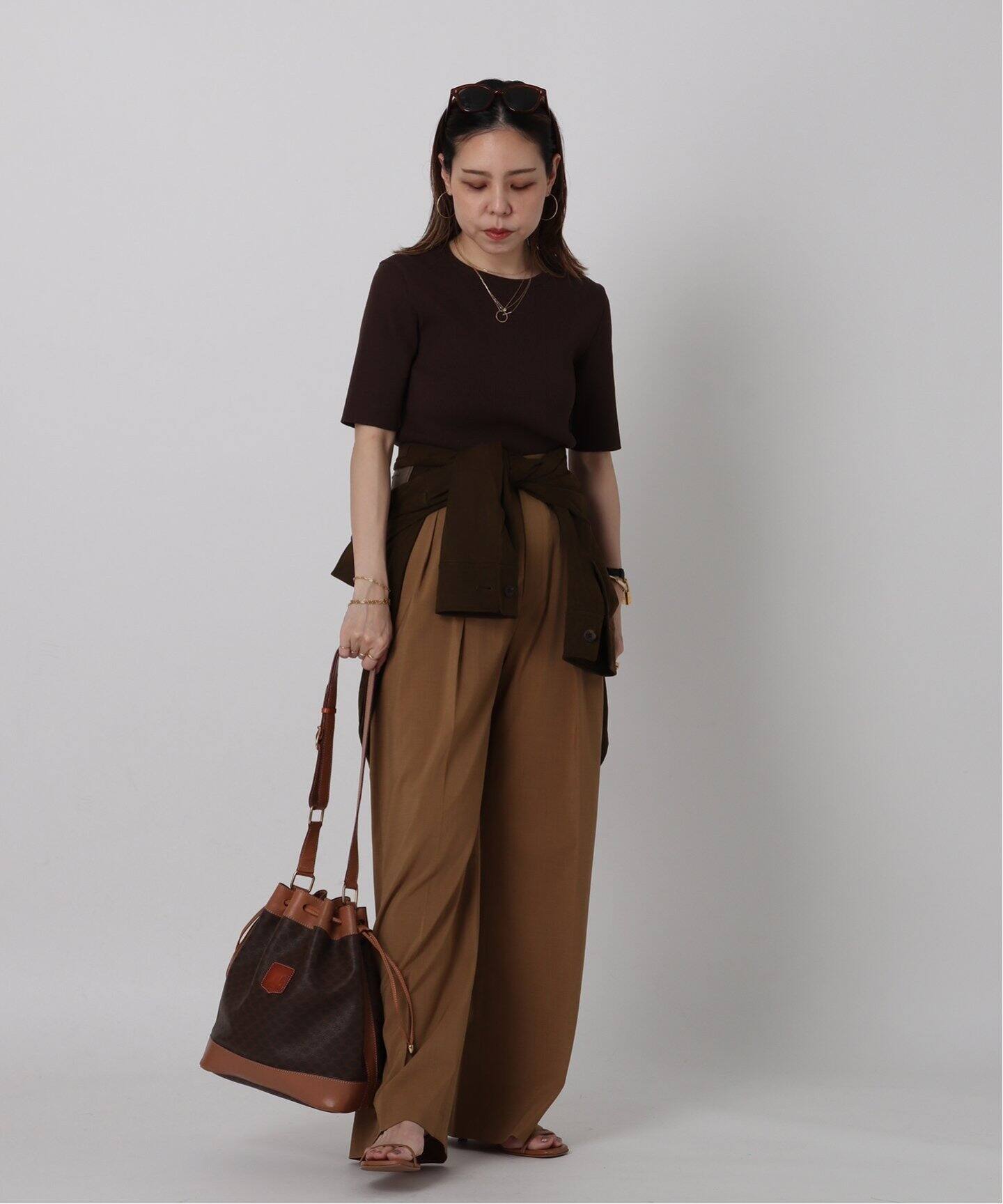 VINTAGE CELINE/セリーヌ】マカダム パースショルダーバッグ