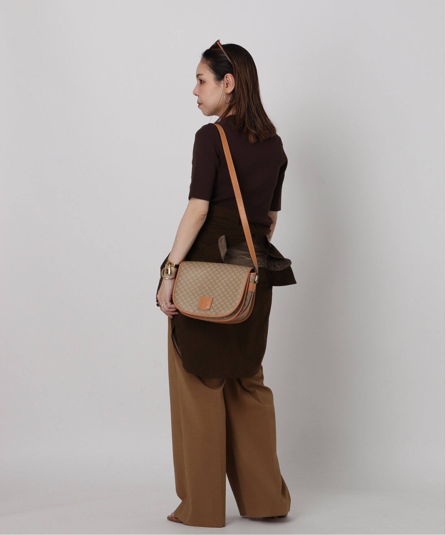 VINTAGE CELINE/セリーヌ】マカダム ショルダーバッグ（ショルダー 