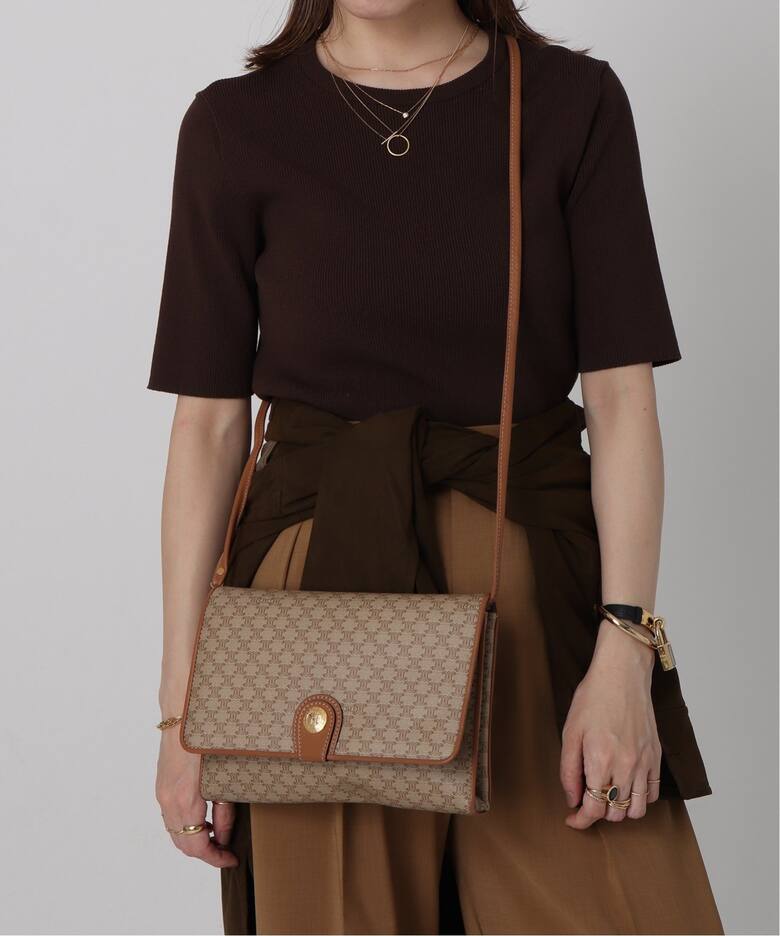 VINTAGE CELINE/セリーヌ】マカダム ショルダーバッグ（ショルダー 