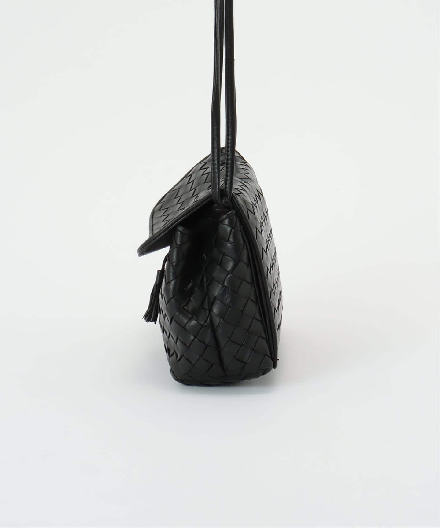 極美✨ボッテガヴェネタ 三つ折り財布 カセット レザー 黒 極美