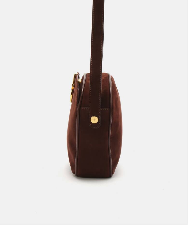 VINTAGE FERRAGAMO/フェラガモ】 Gancini ショルダーバッグ suede  