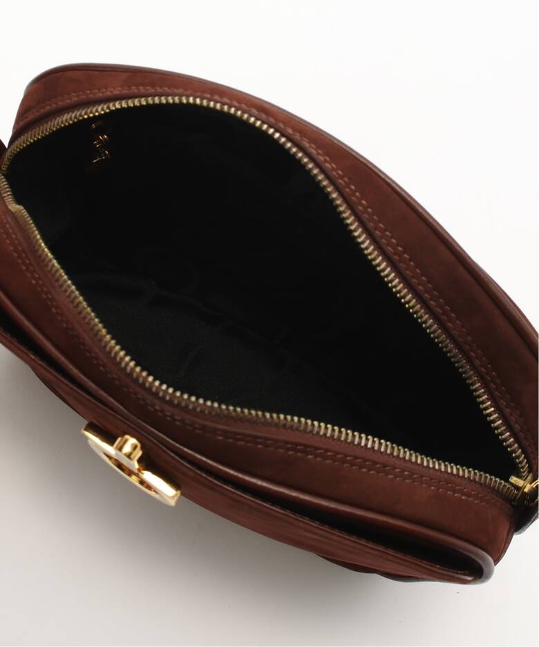VINTAGE FERRAGAMO/フェラガモ】 Gancini ショルダーバッグ suede 