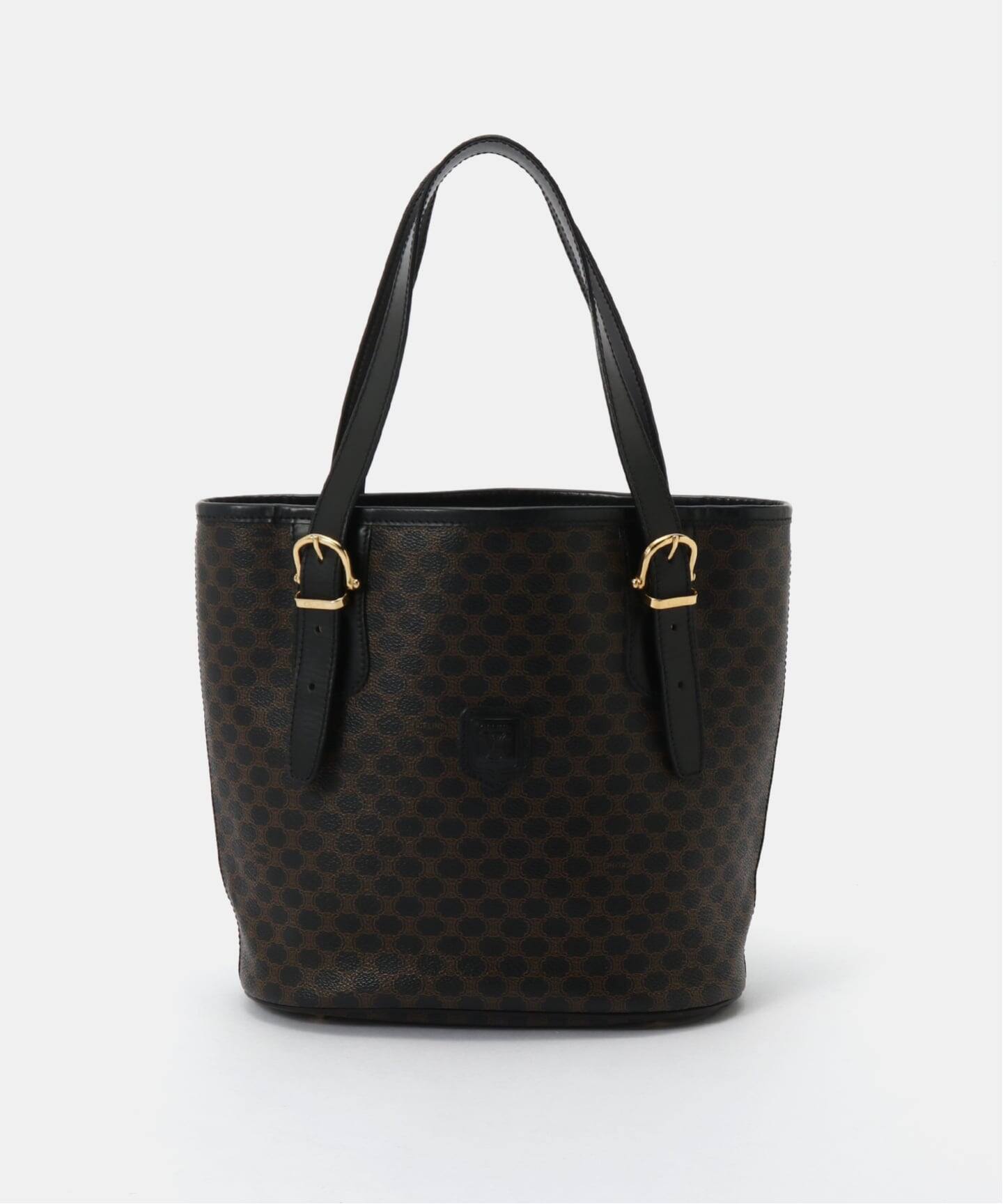 セリーヌ CELINE トートバッグ 黒マカダム 肩掛け VINTAGE CELINE/セリーヌ】macadam ショルダーバッグ（ショルダー