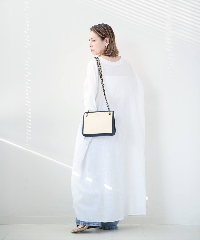 VINTAGE CHANEL/シャネル】チェーンショルダーバッグ bicolor raffia 