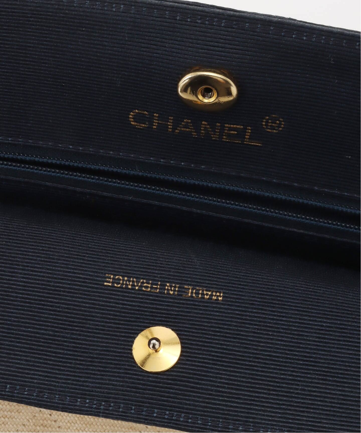 VINTAGE CHANEL/シャネル】チェーンショルダーバッグ bicolor raffia
