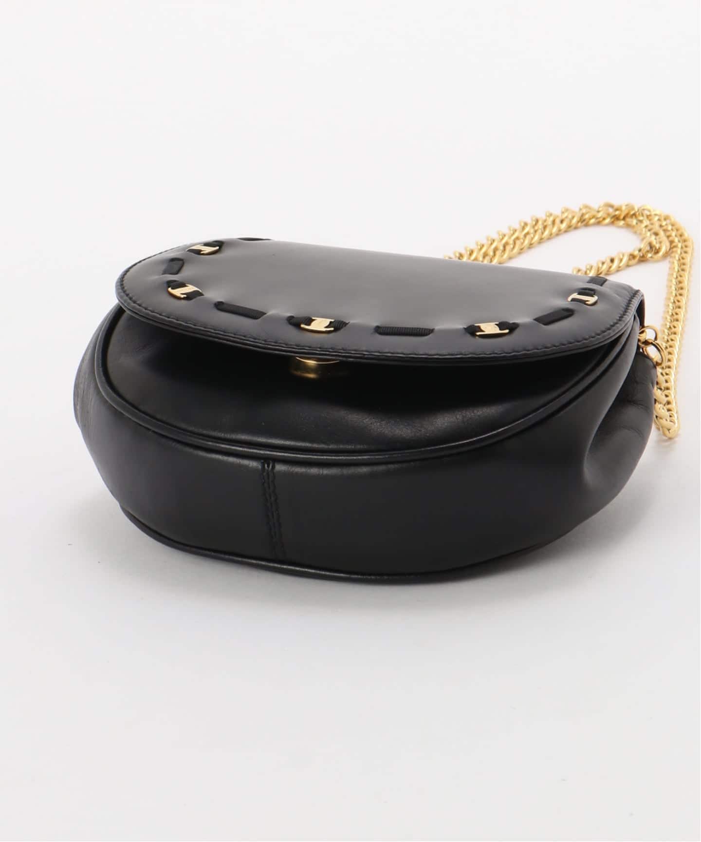 VINTAGE FERRAGAMO/フェラガモ】 Vara チェーンショルダー ミニバッグ