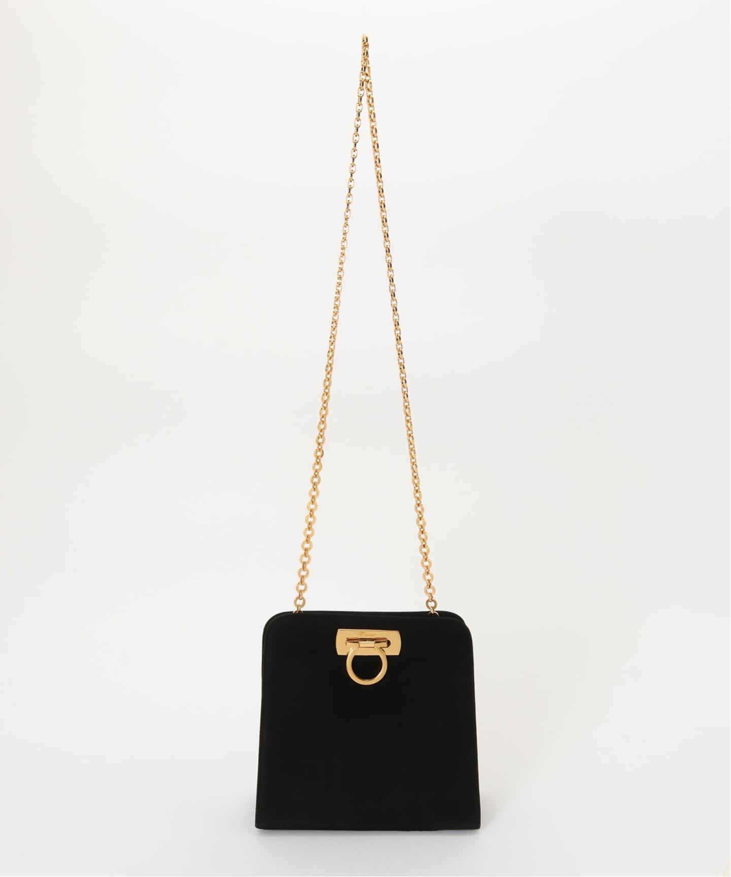 VINTAGE FERRAGAMO/フェラガモ】 Gancini チェーンショルダーバッグ