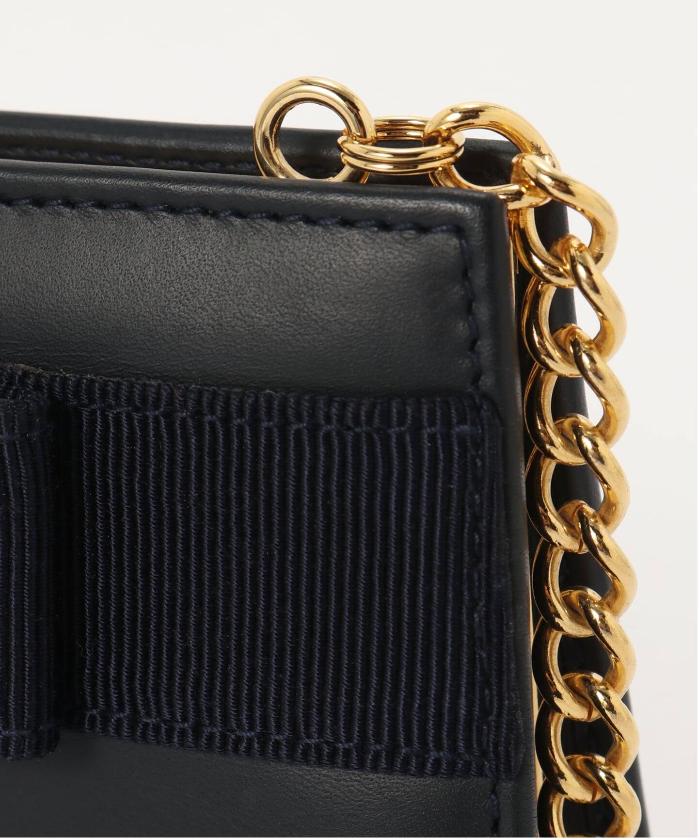VINTAGE FERRAGAMO/フェラガモ】 Vara チェーンショルダー ミニバッグ