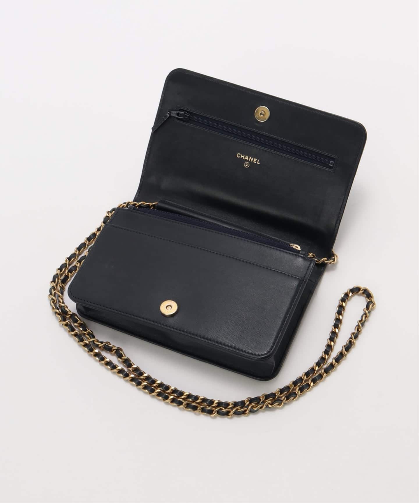 VINTAGE CHANEL/シャネル】チェーンウォレットバッグ velor