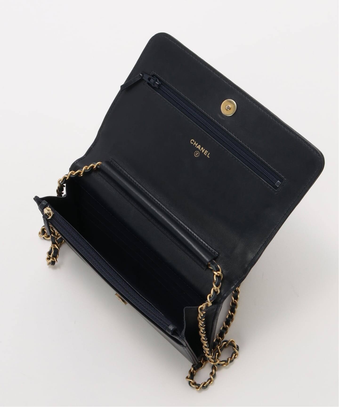 VINTAGE CHANEL/シャネル】チェーンウォレットバッグ velor