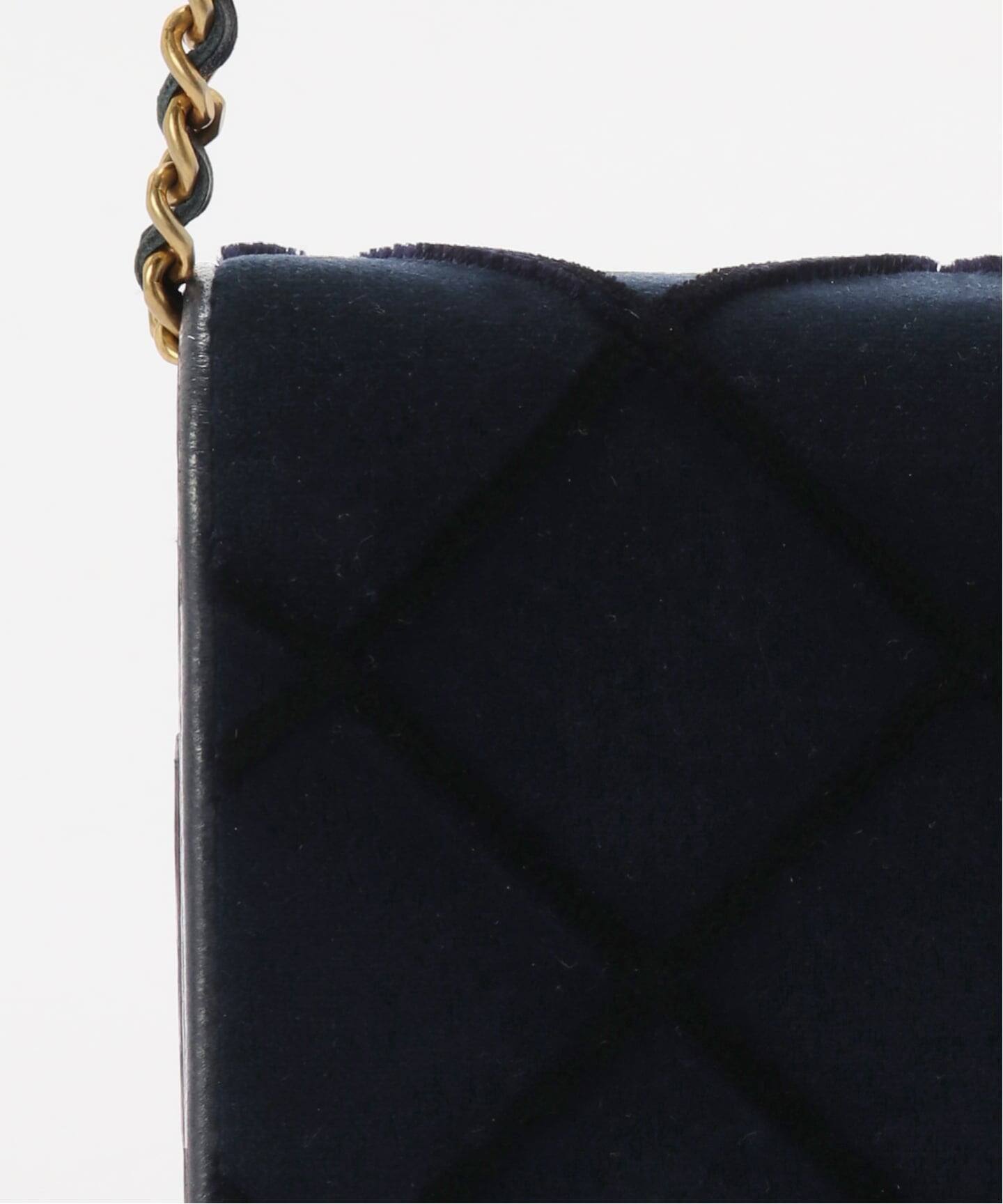 VINTAGE CHANEL/シャネル】チェーンウォレットバッグ velor