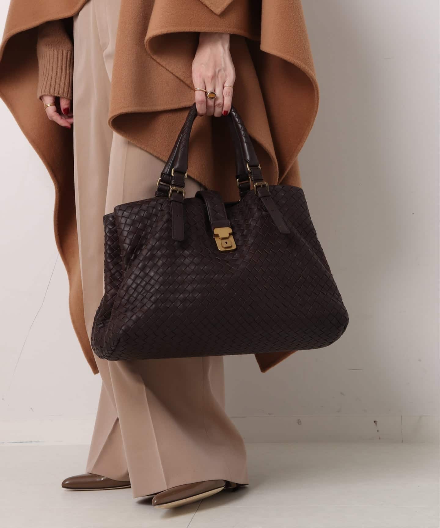 BOTTEGAVENETA ボッテガヴェネタ ダークブラウン トートバッグ VINTAGE BOTTEGA VENETA/ボッテガ ヴェネタ】トートバッグ intrecciato