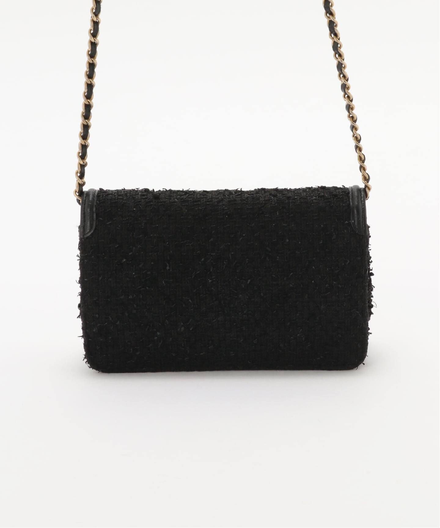 CHANEL/シャネル】CC filigree chain wallet tweed（ショルダーバッグ