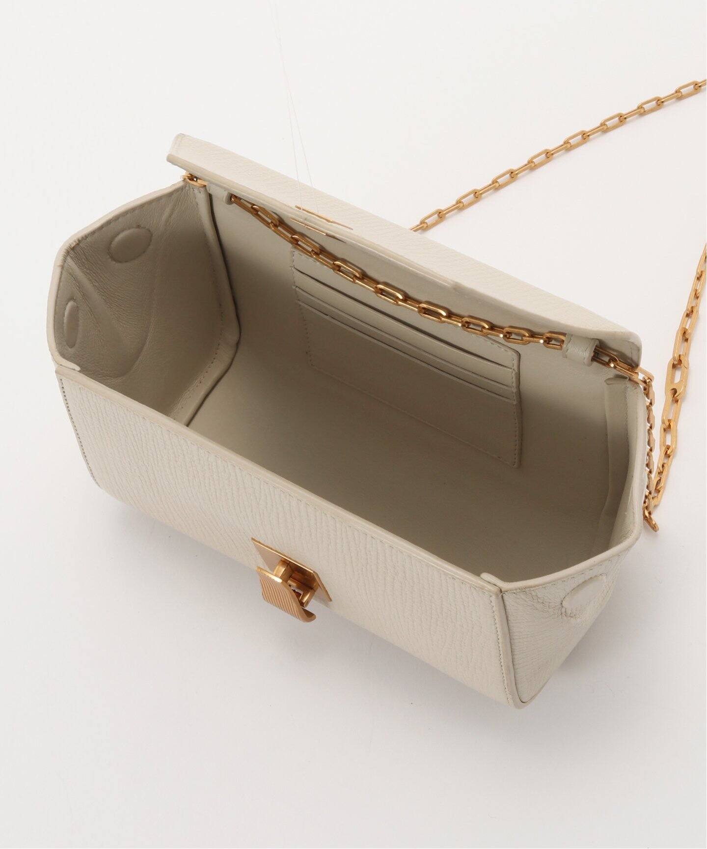 ボッテガヴェネタ パルメラート ショルダーバッグ レザー  ホワイト ゴールド VINTAGE BOTTEGA VENETA/ボッテガ ヴェネタ】Palmellato