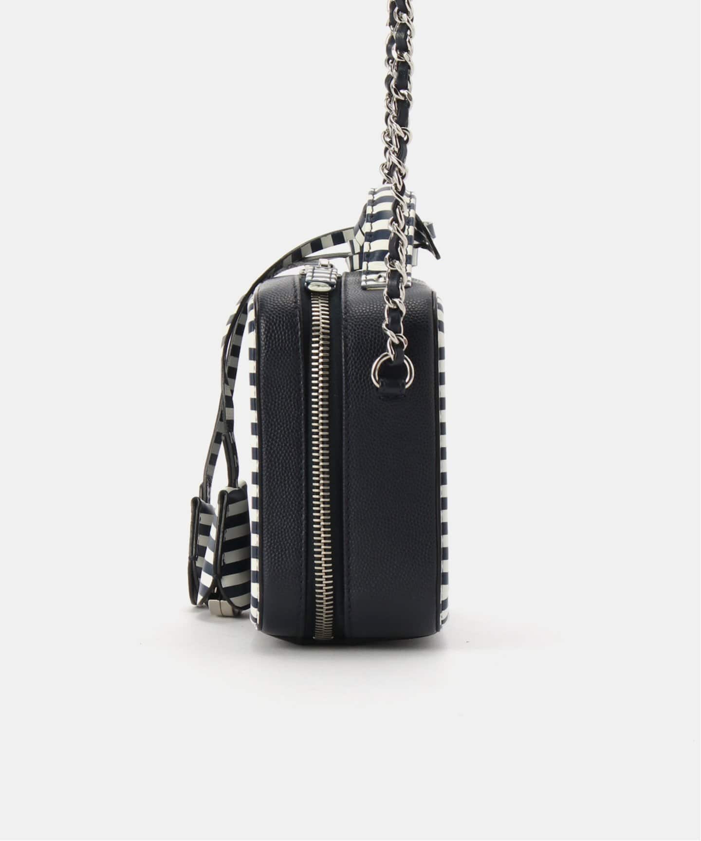 VINTAGE●CHANEL●シャネル CC ネイビー ショルダーバッグ VINTAGE CHANEL/シャネル】CC filigree vanity shoulder