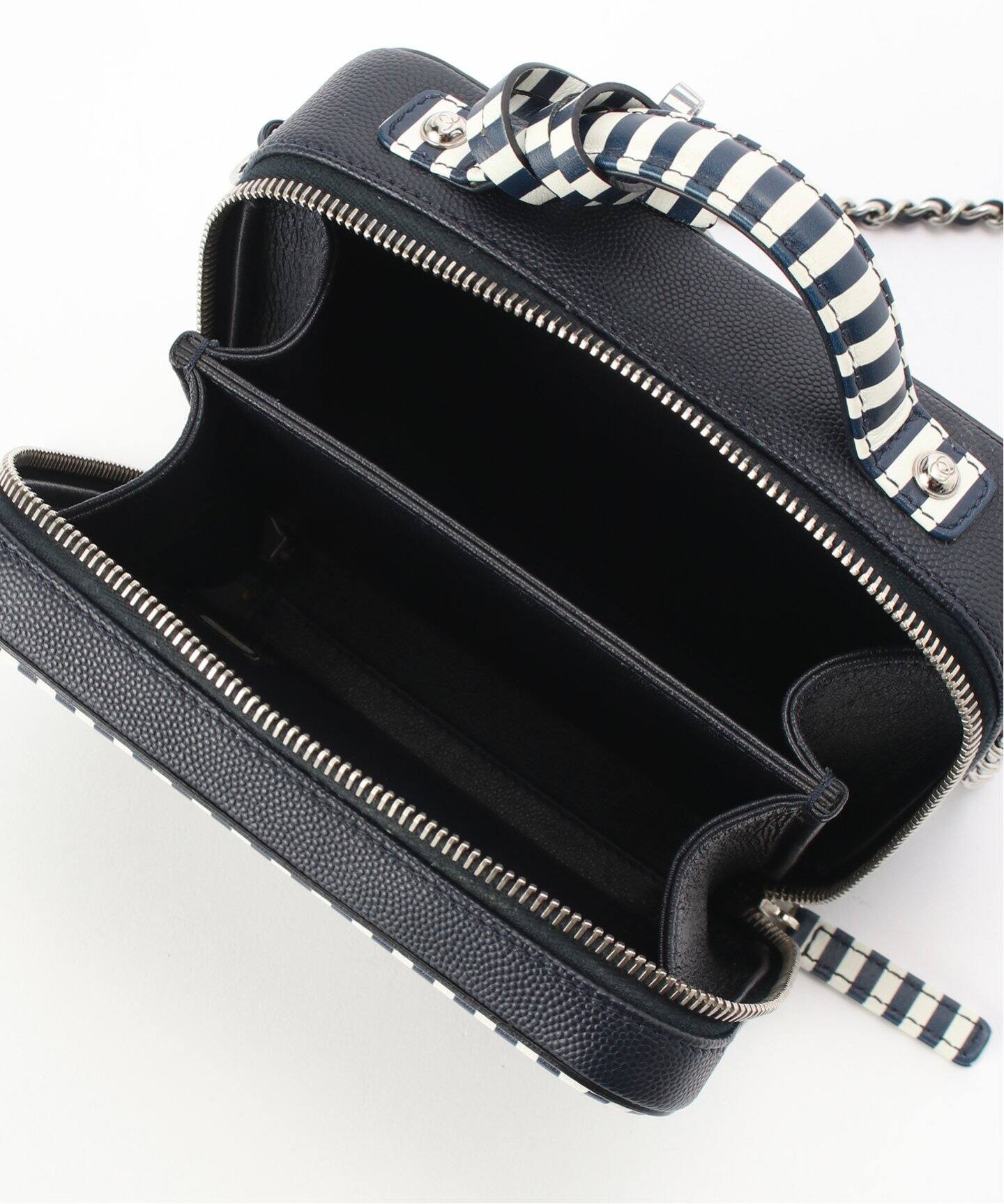 VINTAGE●CHANEL●シャネル CC ネイビー ショルダーバッグ VINTAGE CHANEL/シャネル】CC filigree vanity shoulder