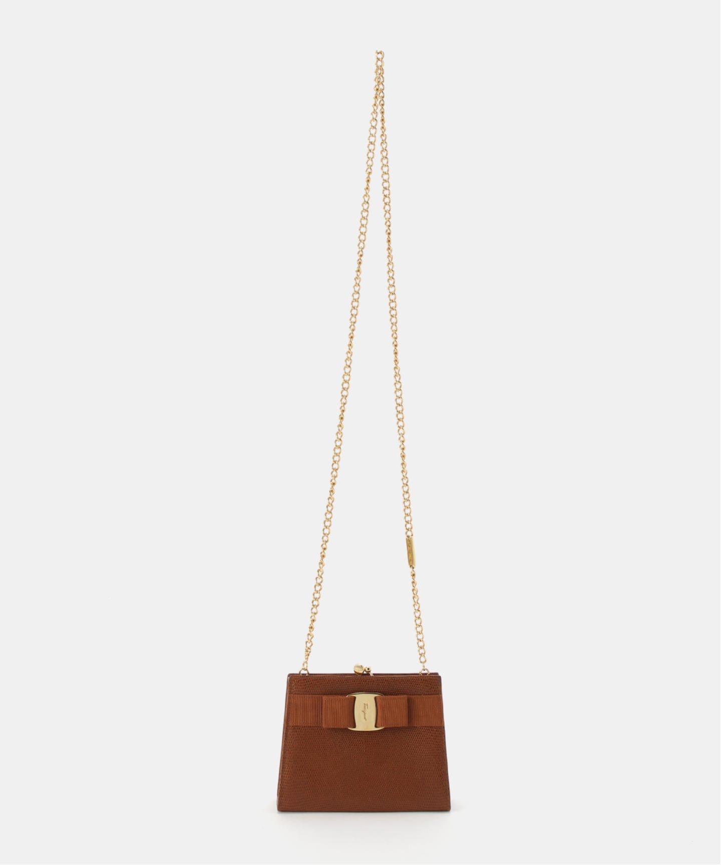 フェラガモ VARA ミニ チェーンバッグ　ショルダー　ベージュ Salvatore Ferragamo フェラガモ FERRAGAMO ハンドバッグ