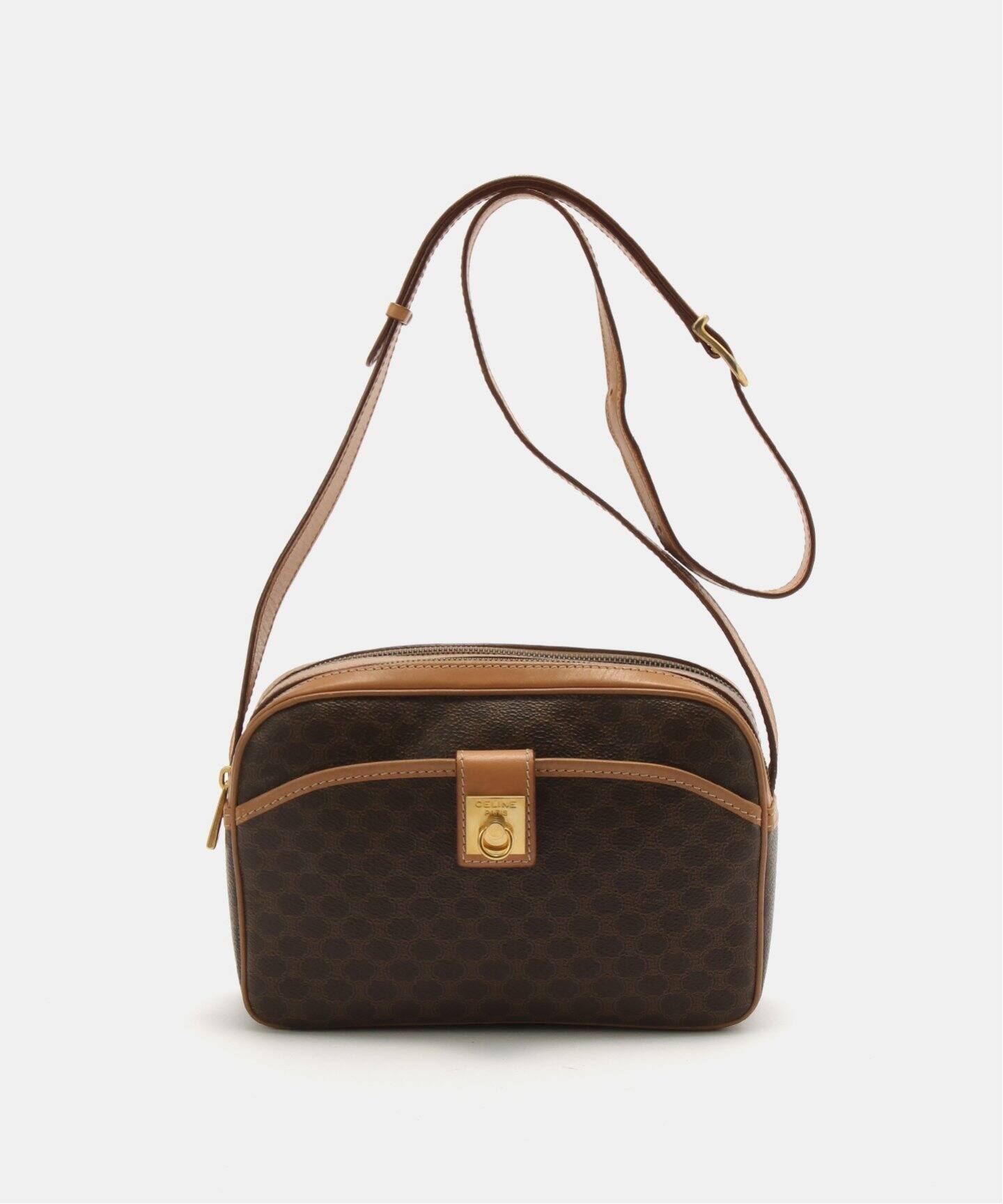 CELINE　セリーヌ ショルダーバッグ Celine Macadam Bag VINTAGE CELINE/セリーヌ】macadam ショルダーバッグ