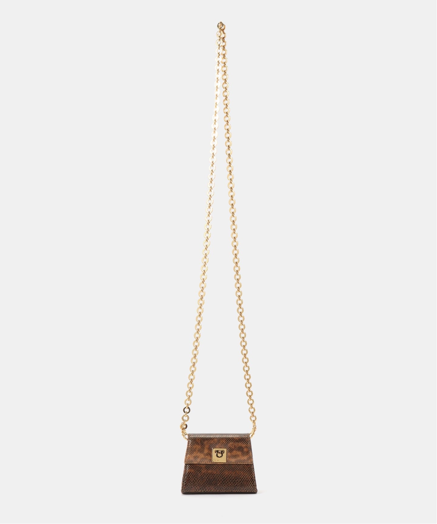 Ferragamoゴールドチェーンミニショルダーバッグ新品 Mini bag Double Gancini chain - Women | Ferragamo