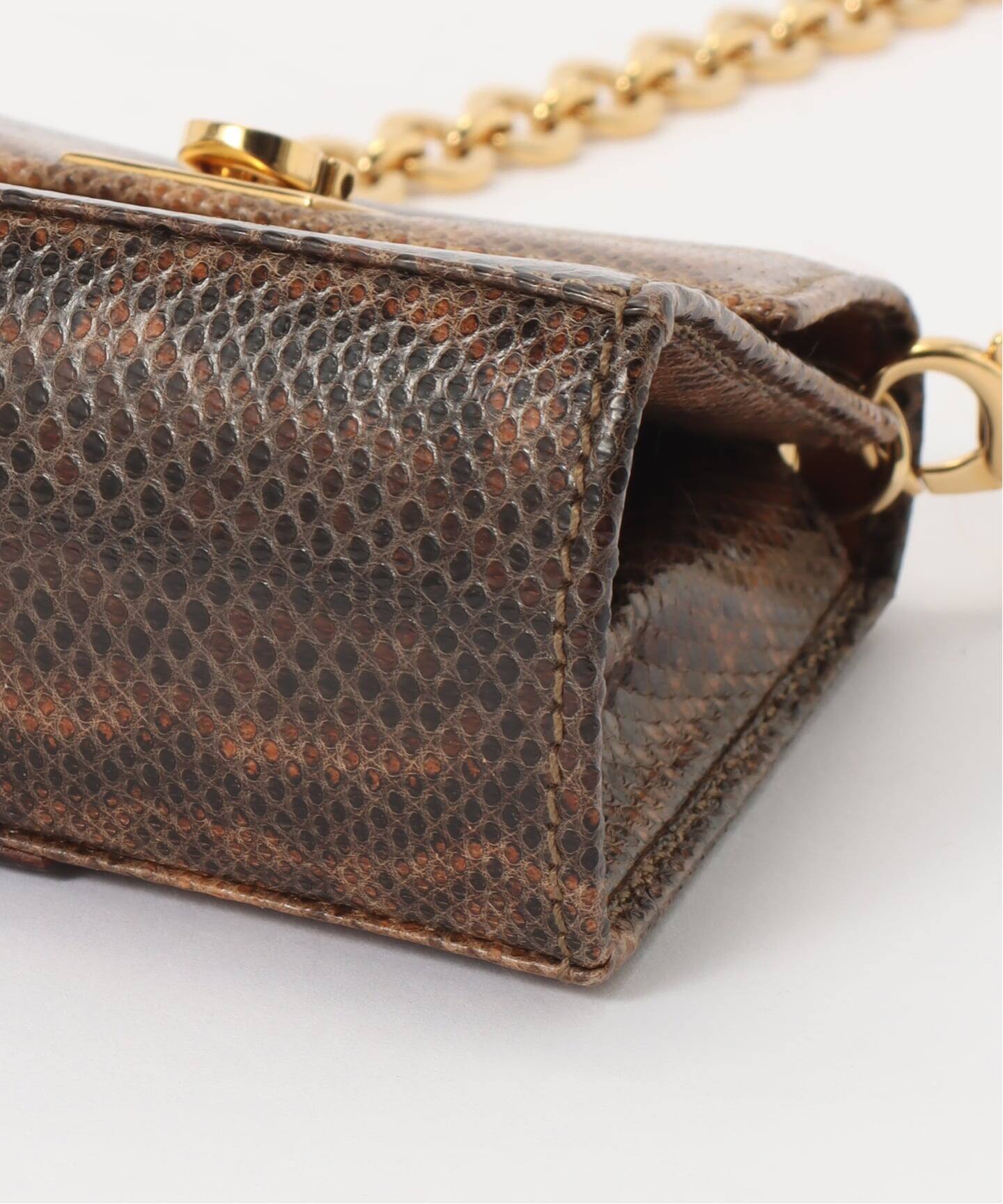 VINTAGE FERRAGAMO/フェラガモ】Gancini ミニチェーンショルダーバッグ