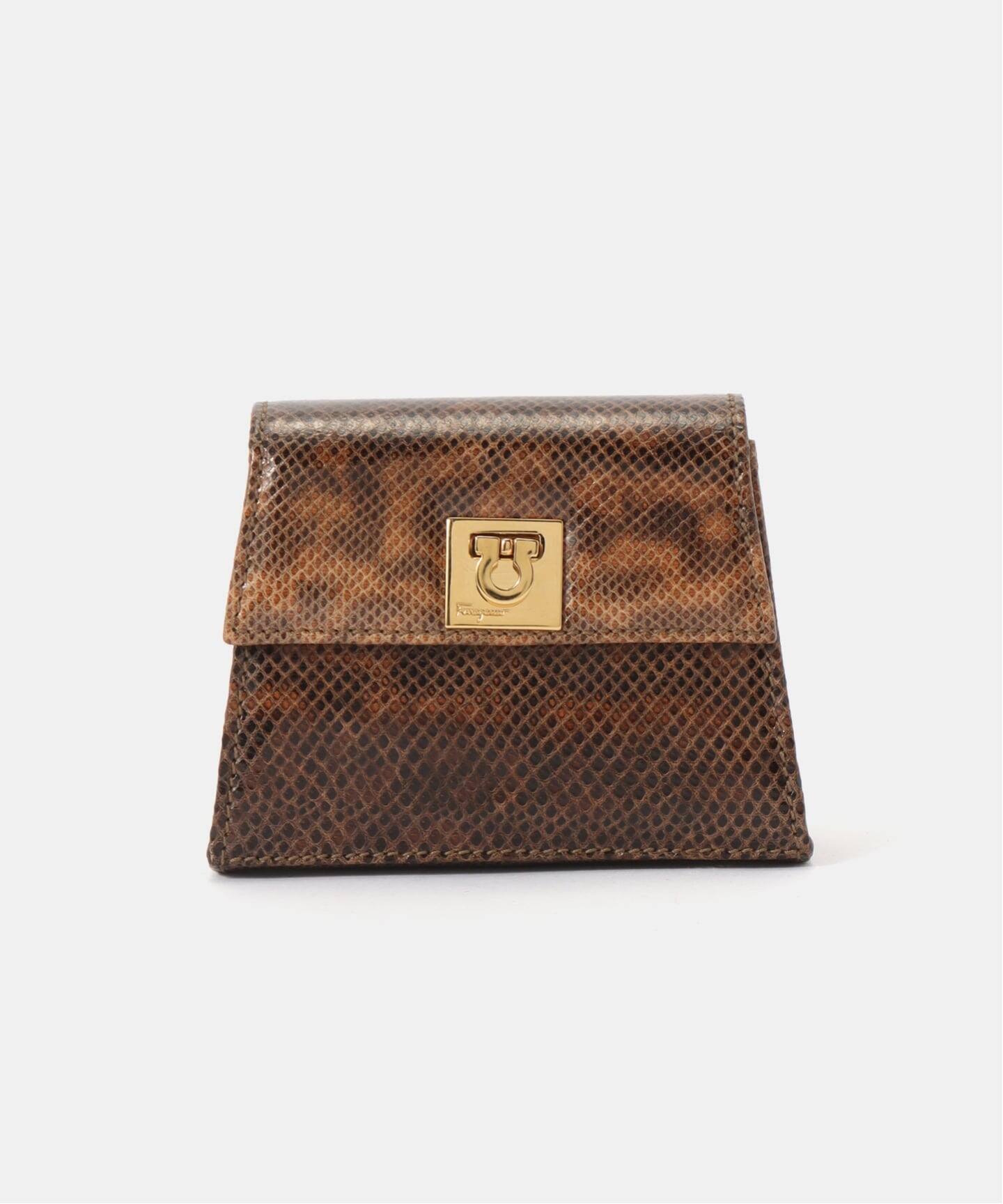 VINTAGE FERRAGAMO/フェラガモ】Gancini ミニチェーンショルダーバッグ