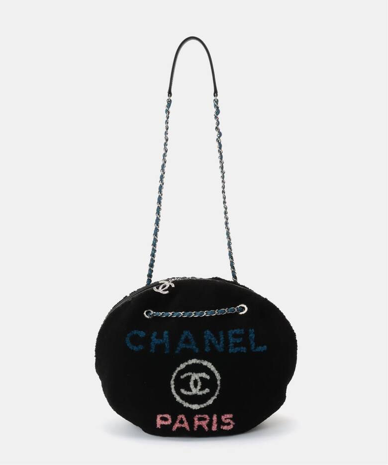 CHANEL/シャネル】Deauville ラウンドチェーンショルダーバッグ wool 