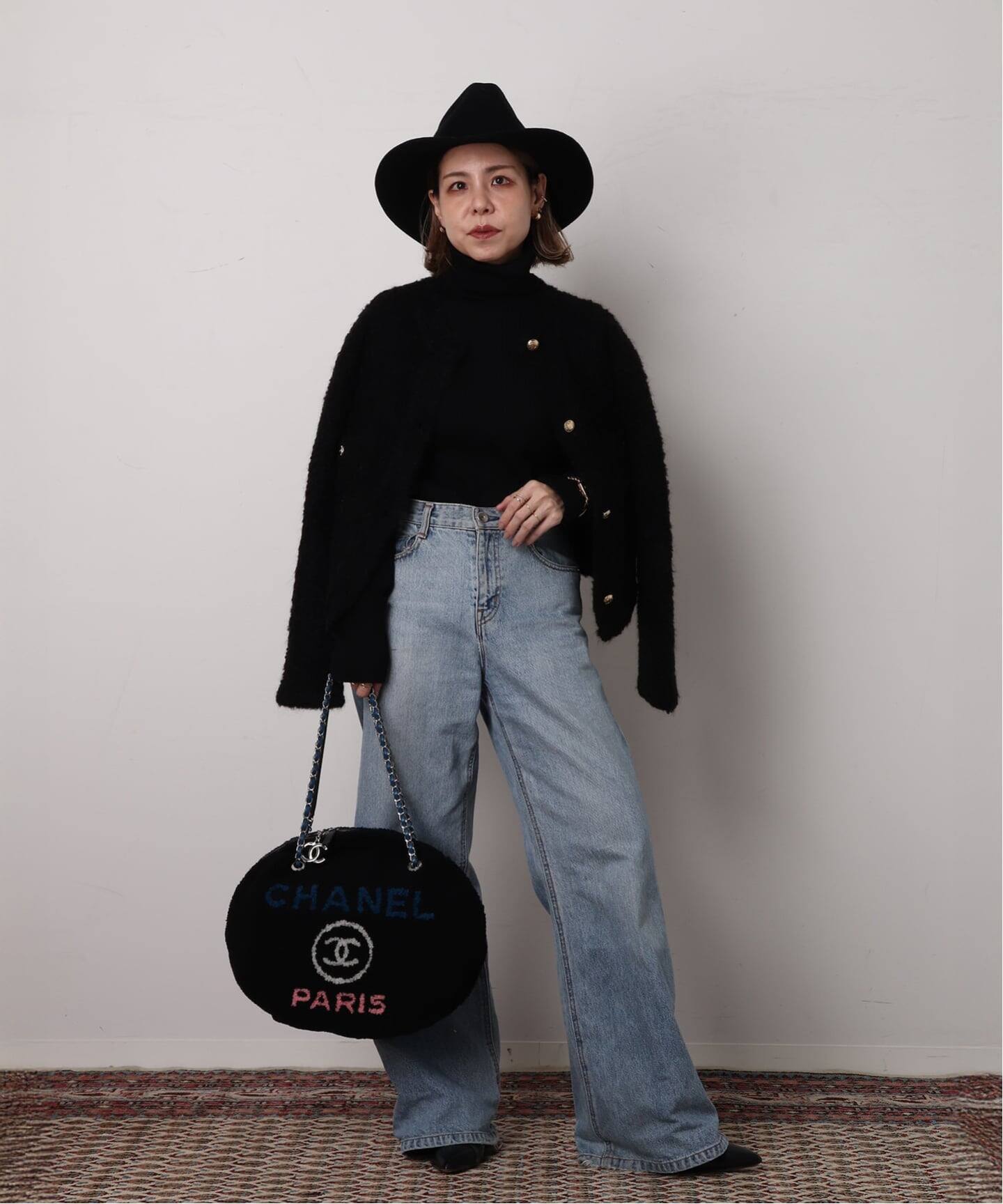 CHANEL/シャネル】Deauville ラウンドチェーンショルダーバッグ wool