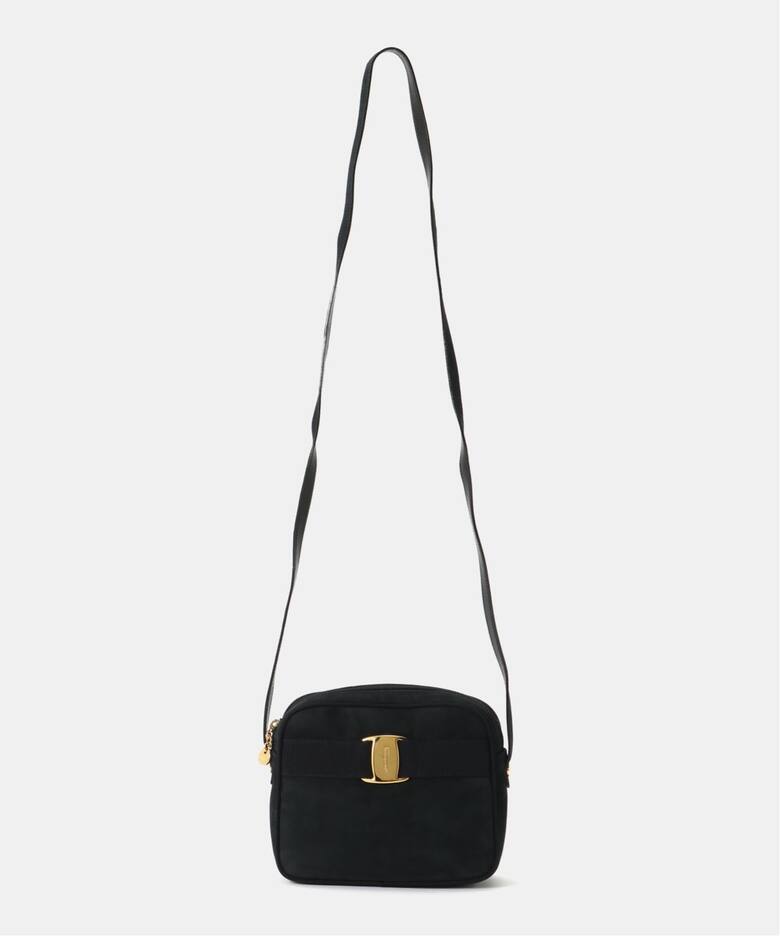 VINTAGE FERRAGAMO/フェラガモ】 Vara ショルダー バッグ suede 