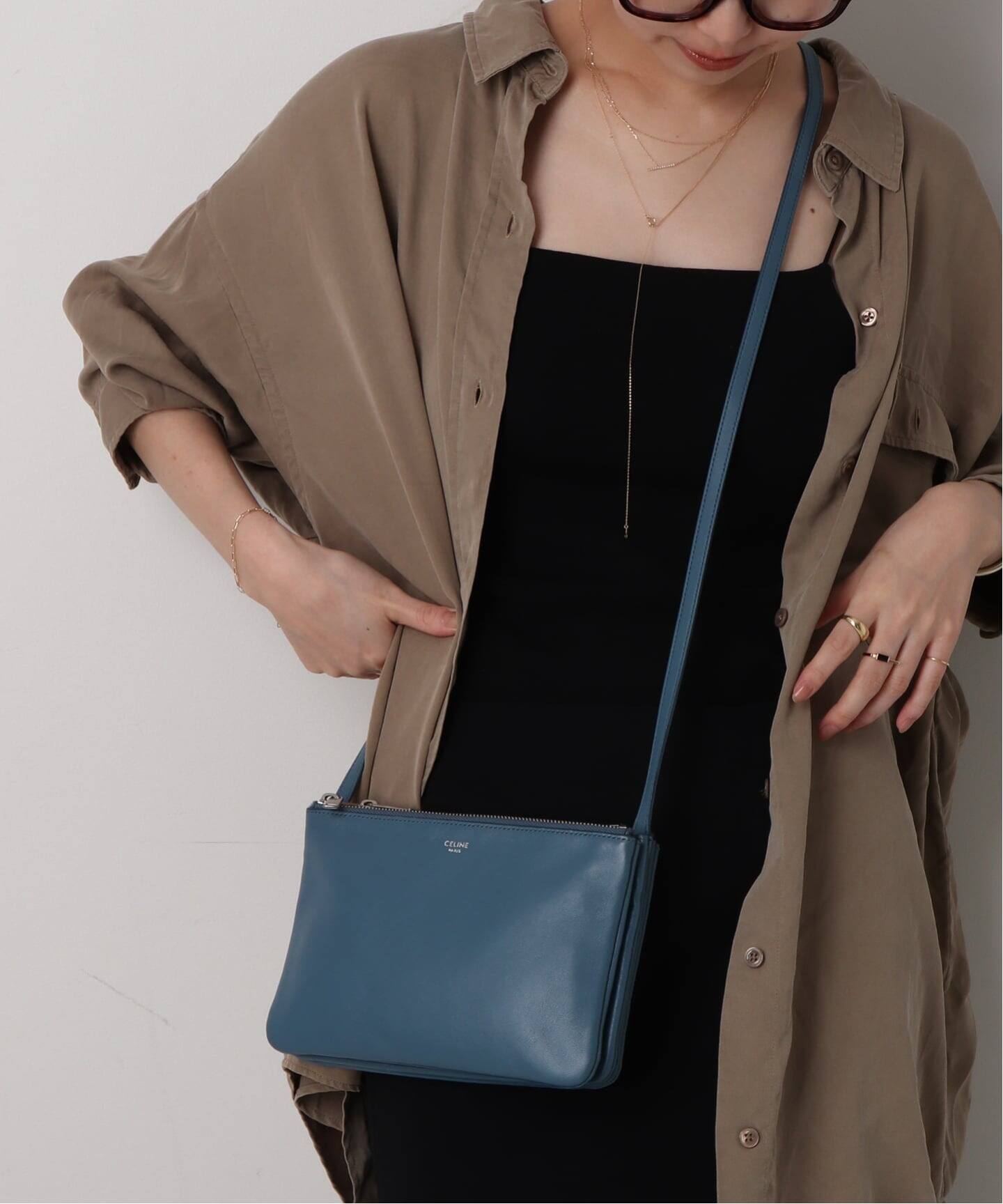 VINTAGE CELINE/セリーヌ】Trio shoulder mini（ショルダーバッグ