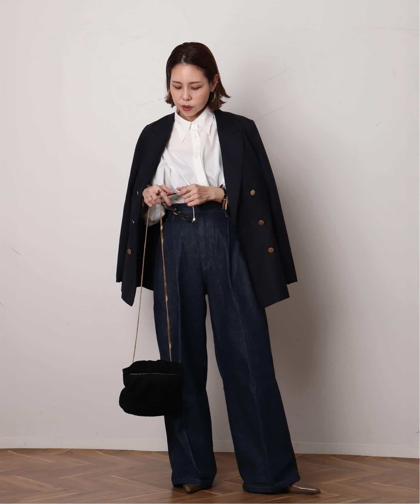 VINTAGE CELINE/セリーヌ】チェーンショルダーバッグ suede