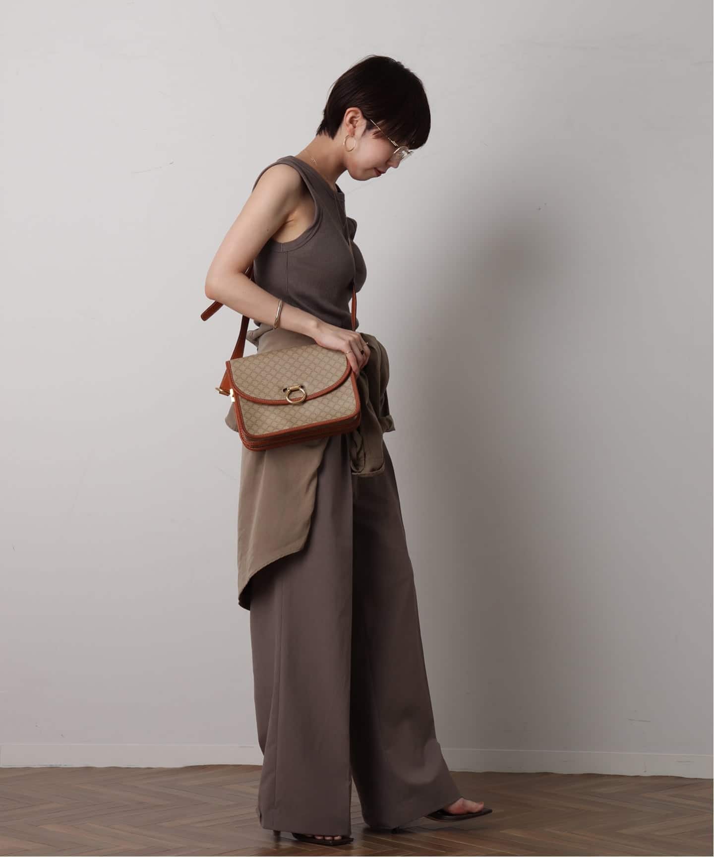 CELINE　セリーヌ ショルダーバッグ Celine Macadam Bag VINTAGE CELINE/セリーヌ】macadam ショルダーバッグ