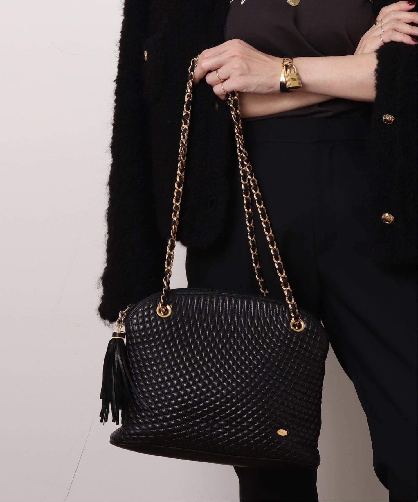 VINTAGE BALLY/バリー】チェーンショルダーバッグ（ショルダーバッグ 