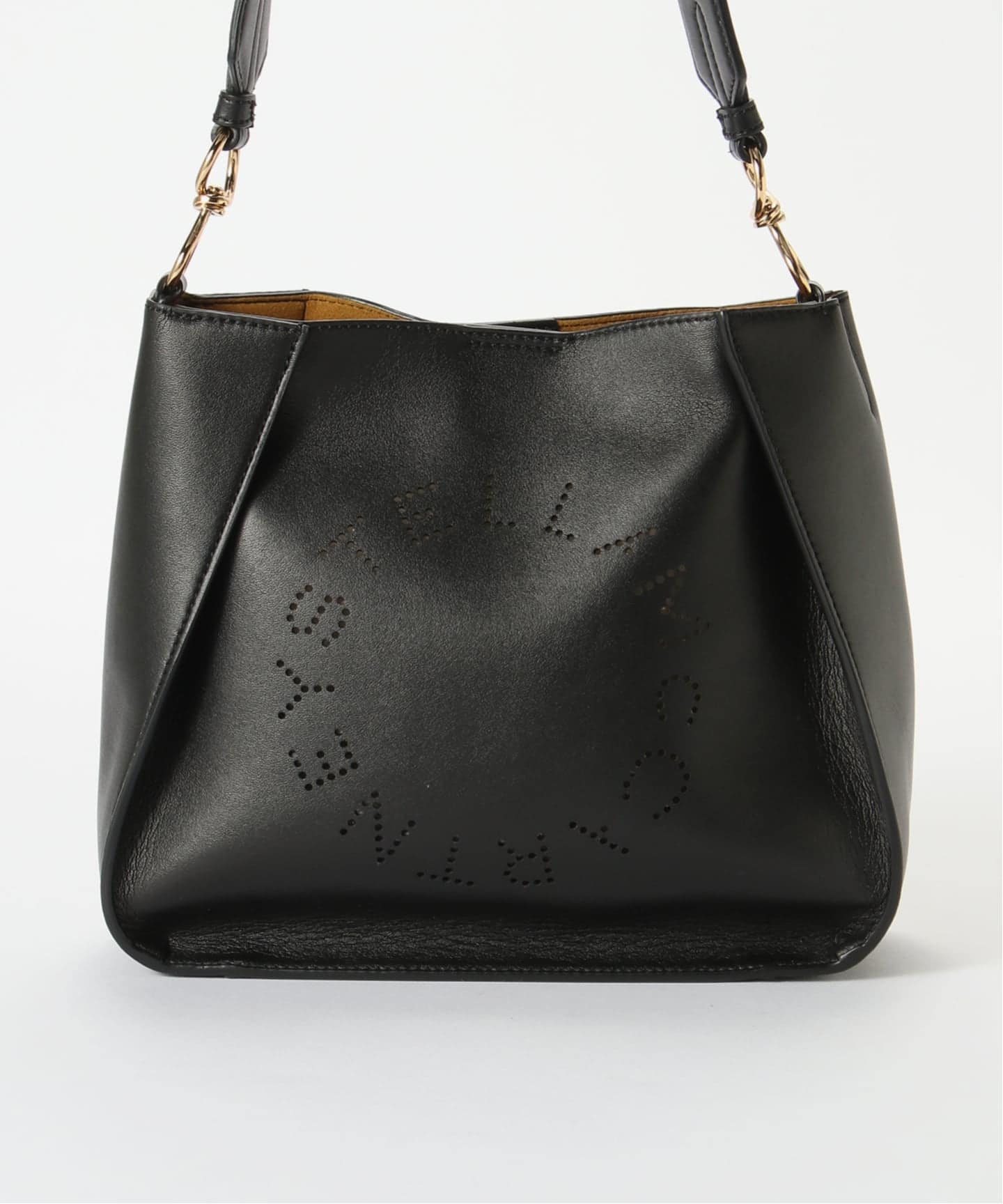 極美品 ステラマッカートニー サークルロゴ クロスボディ ショルダーバッグ 黒 Stella Logo Crossbody Bag / ステラ ロゴ クロスボディ バッグ