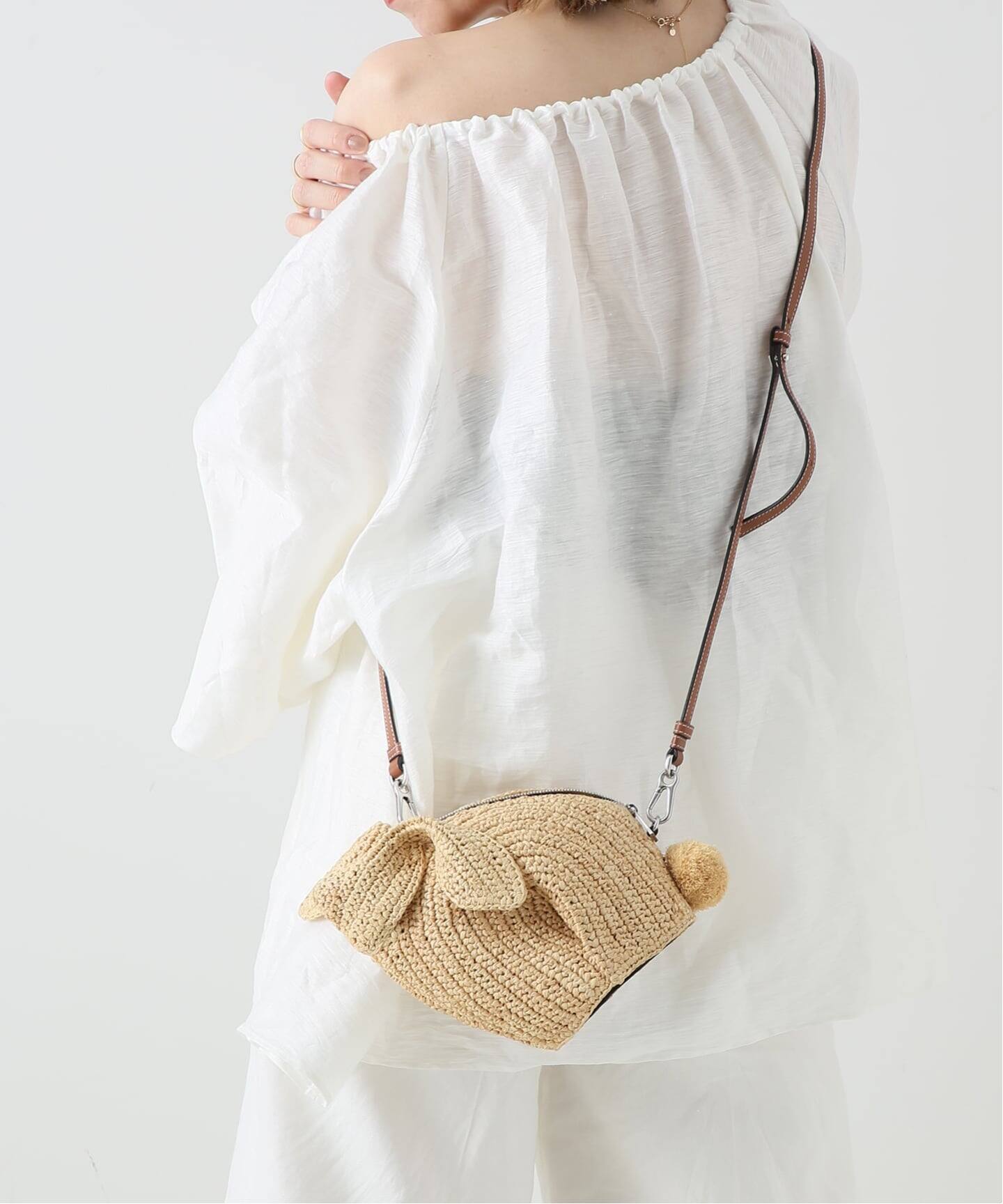 LOEWE/ロエベ】bunny bag mini raffia（ショルダーバッグ