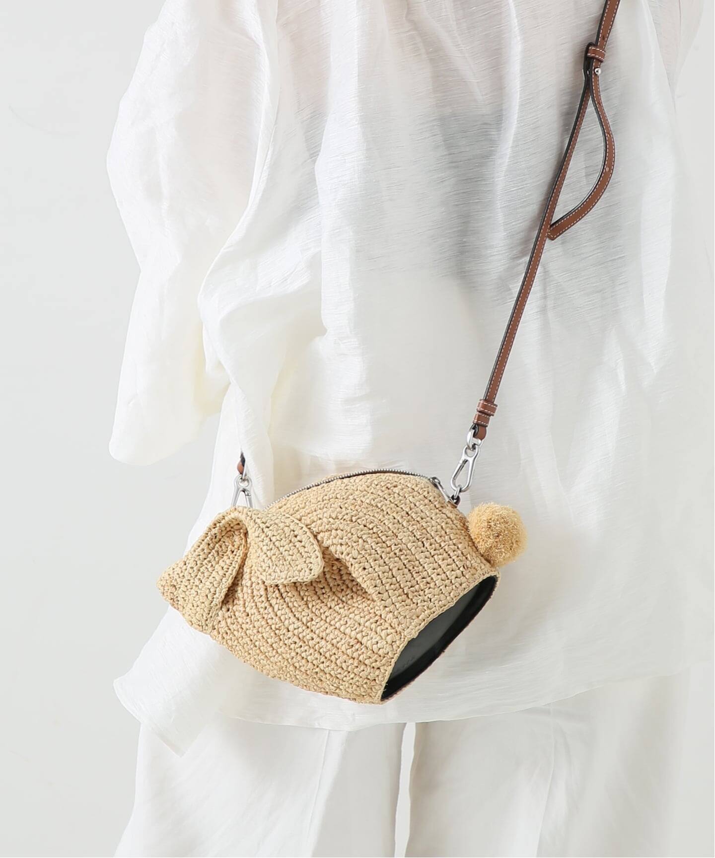 LOEWE/ロエベ】bunny bag mini raffia（ショルダーバッグ 
