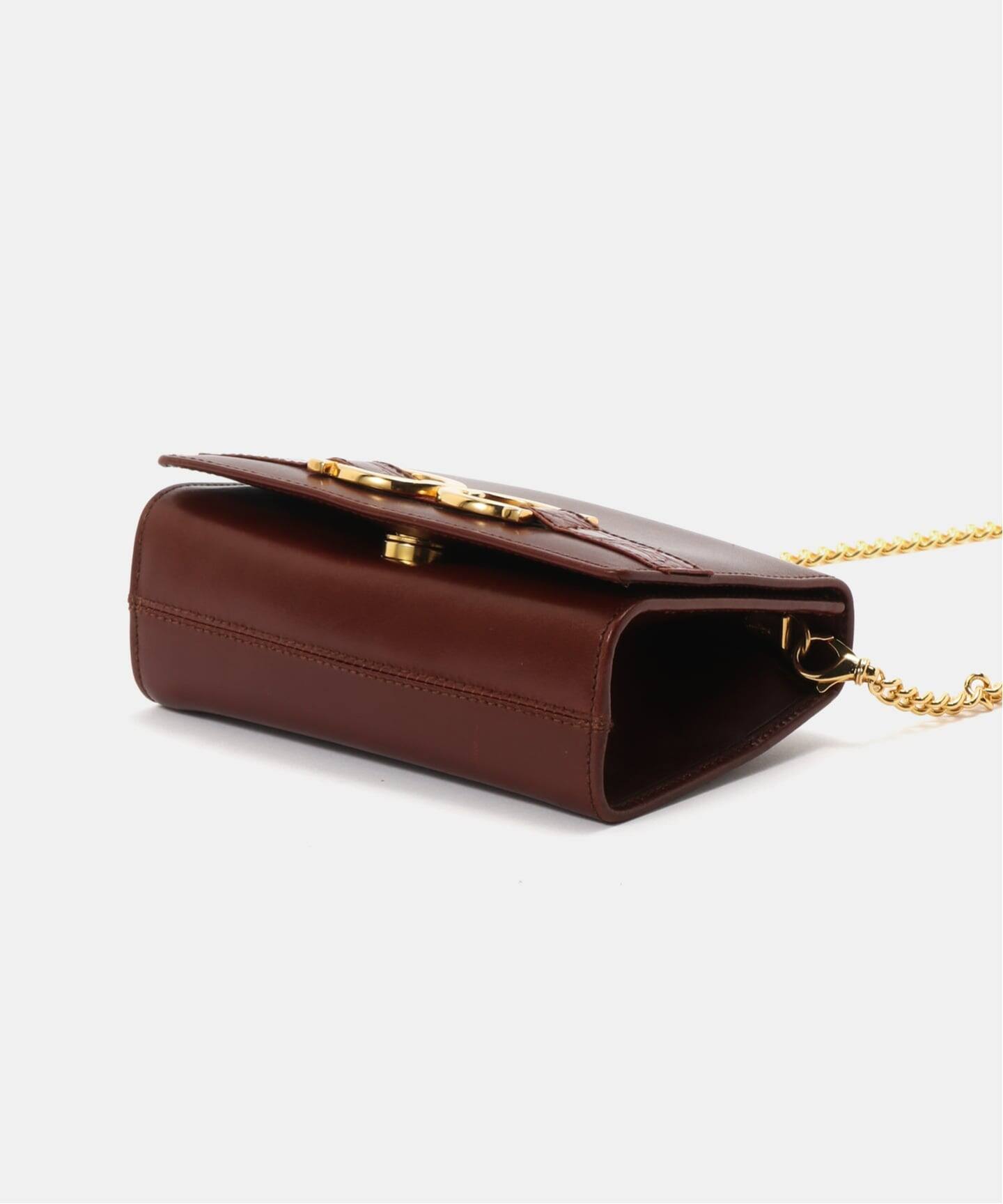 VINTAGE FERRAGAMO/フェラガモ】Gancini ミニチェーンショルダーバッグ