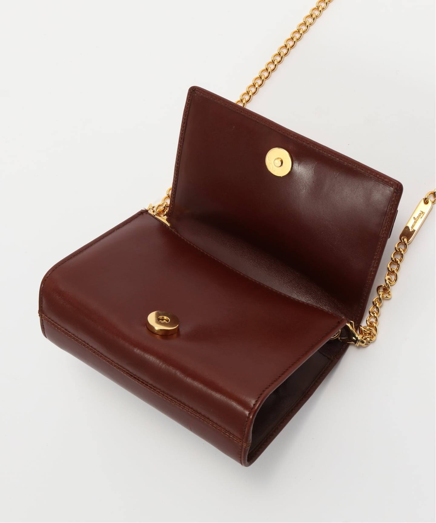 VINTAGE FERRAGAMO/フェラガモ】Gancini ミニチェーンショルダーバッグ