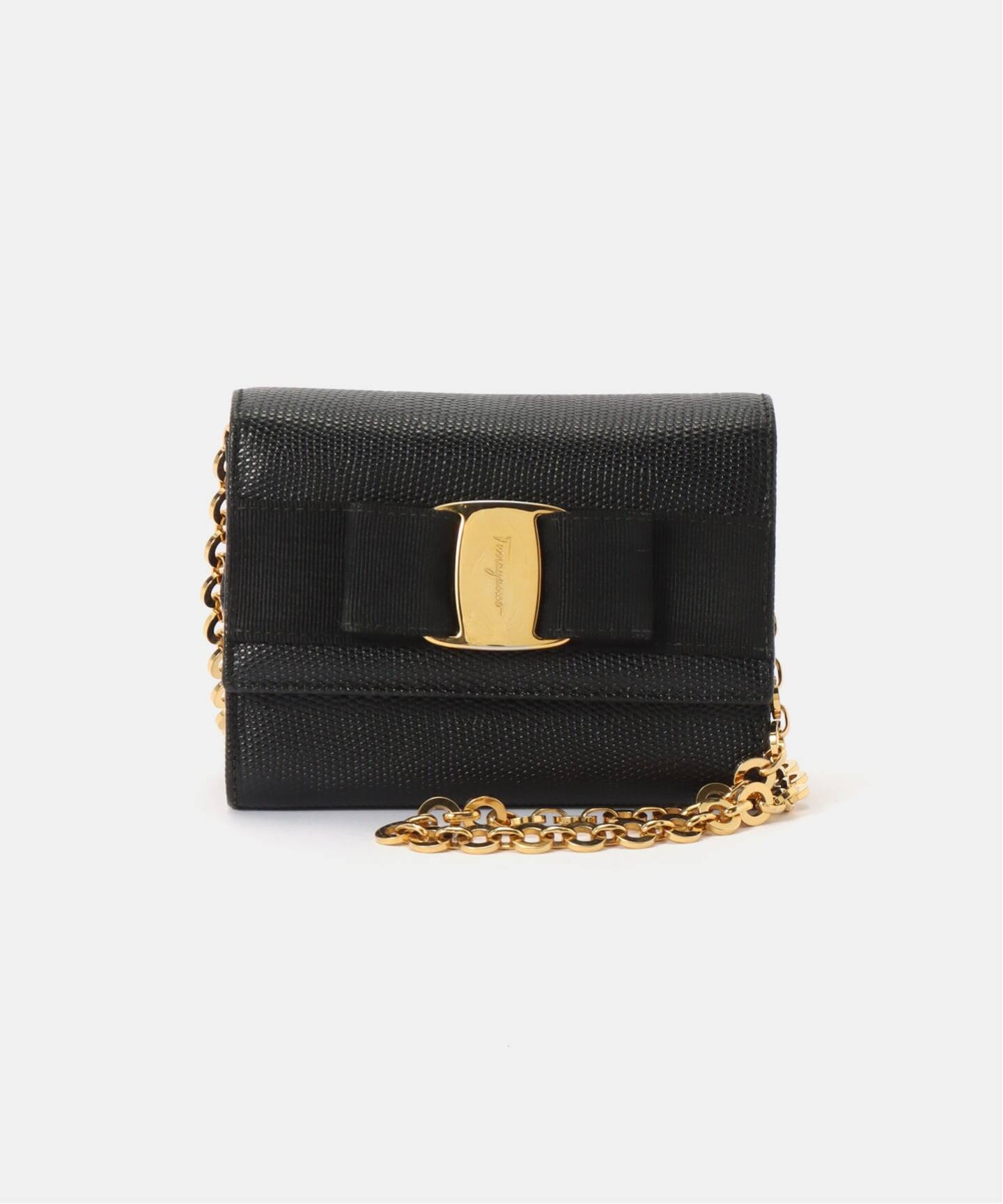 VINTAGE FERRAGAMO/フェラガモ】 Vara ミニチェーンショルダーバッグ