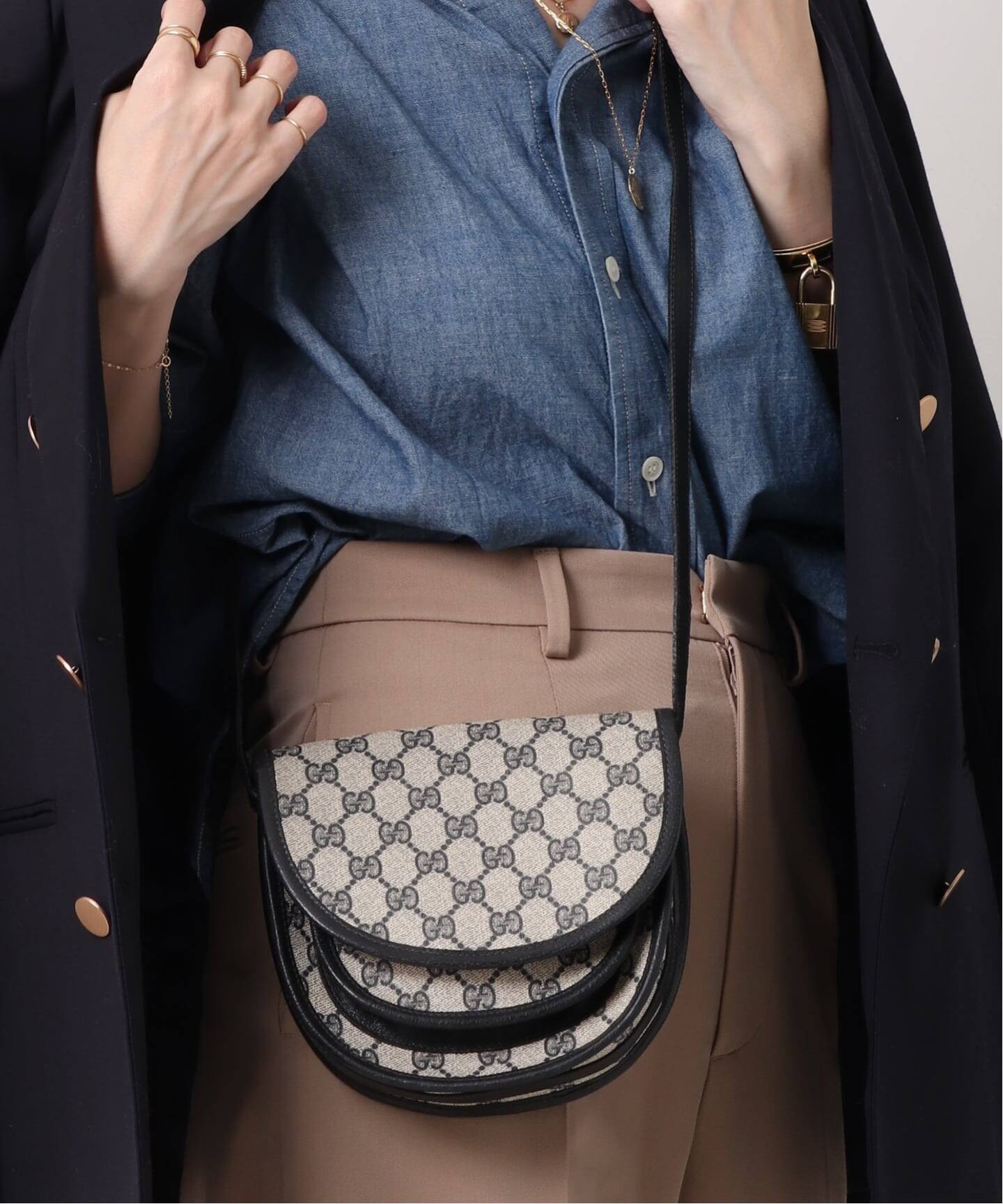VINTAGE GUCCI/グッチ】ミニショルダーバッグ gg（ショルダーバッグ 